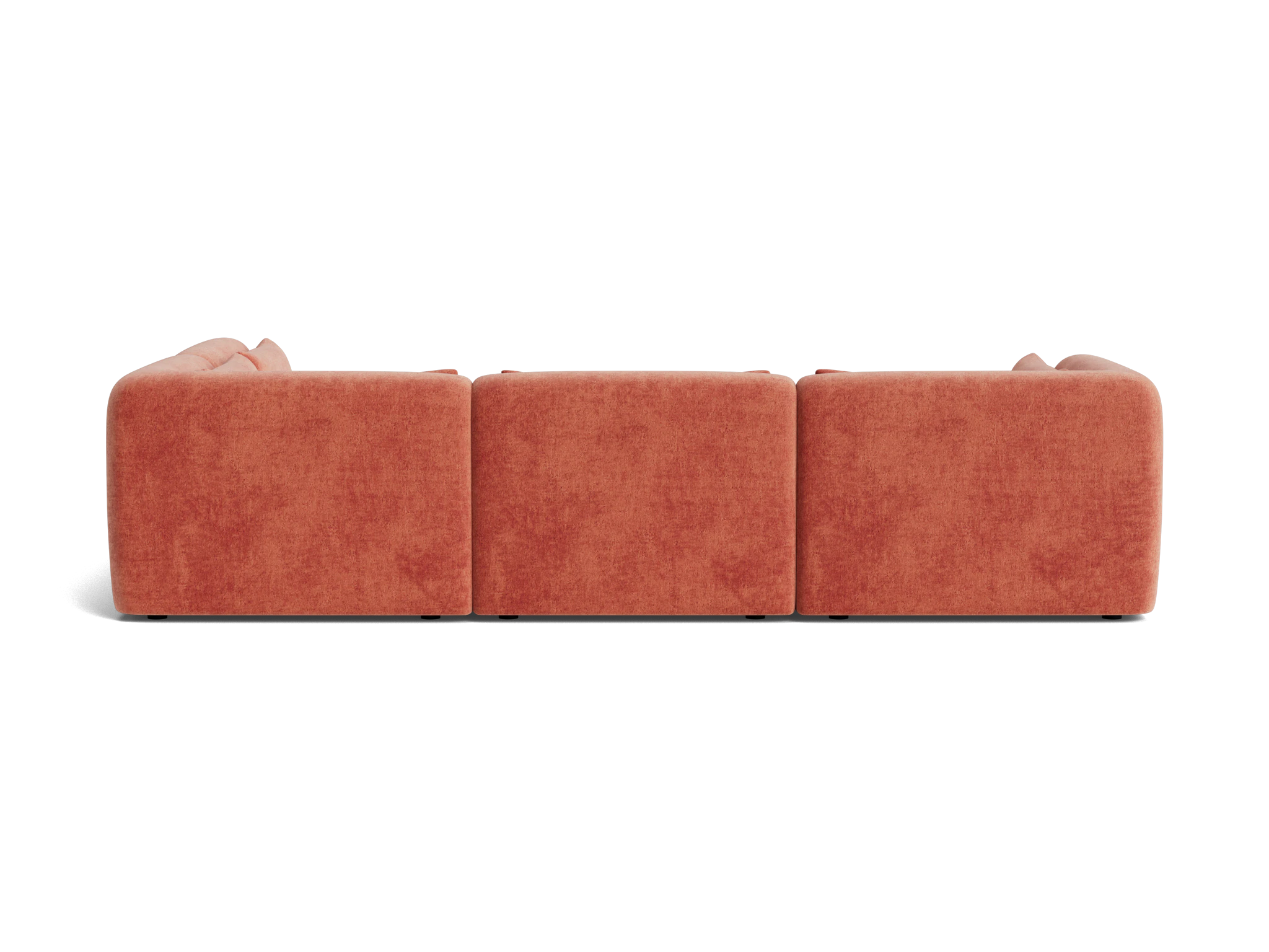 carin modular sofa bumper sectional plush terra rose
