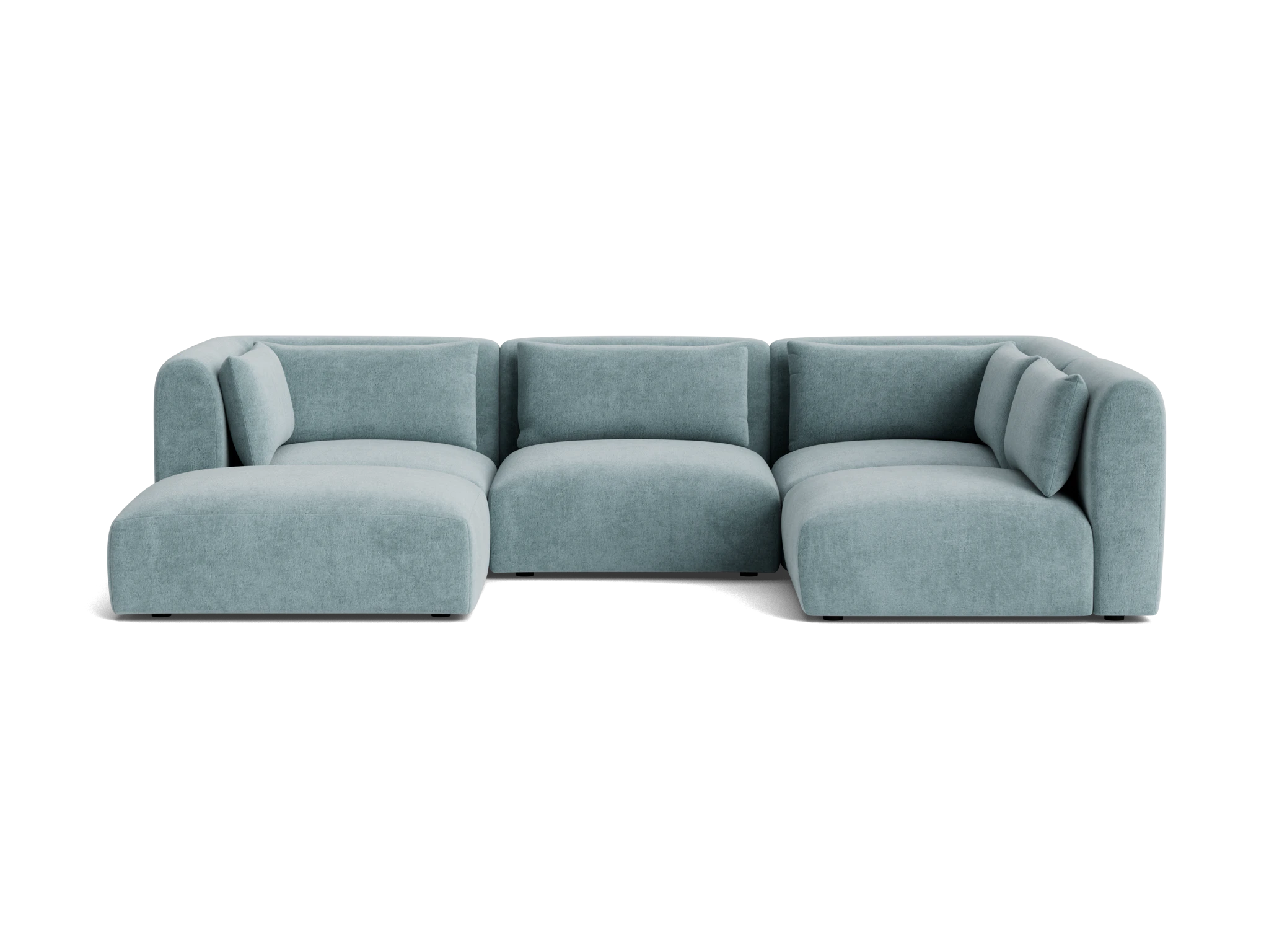 carin modular sofa bumper sectional plush mist