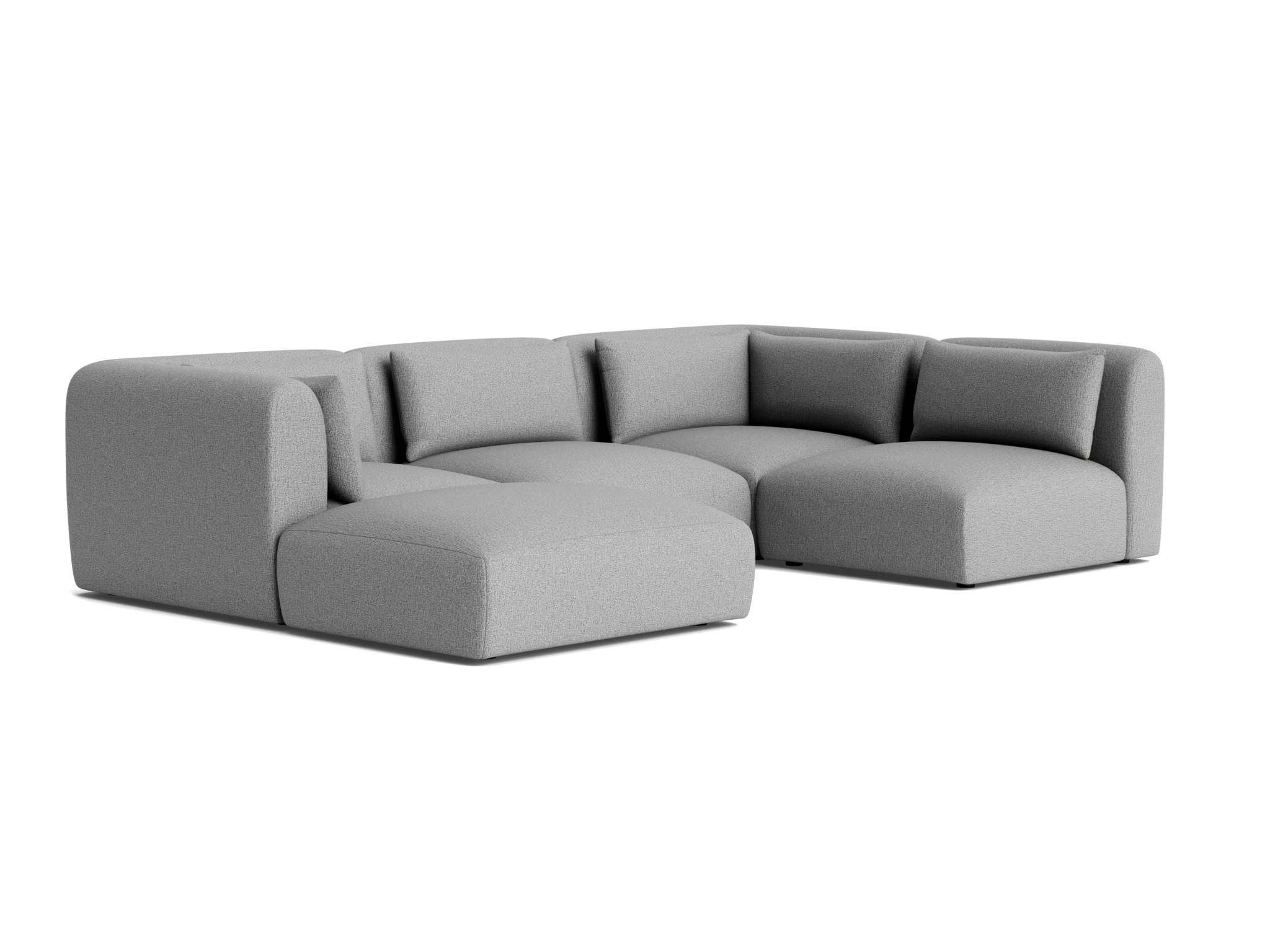 carin modular sofa bumper sectional taylor felt gray