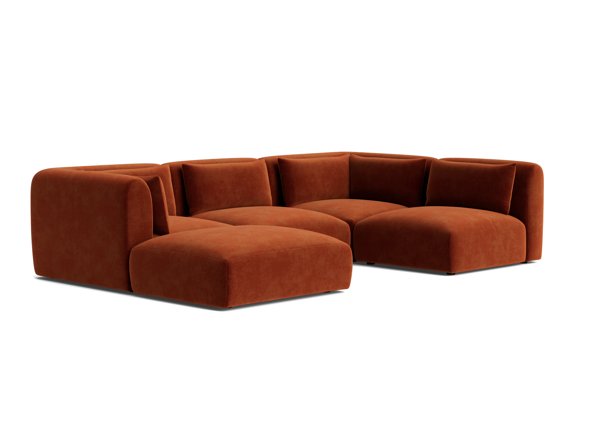 carin modular sofa bumper sectional harper cinnamon