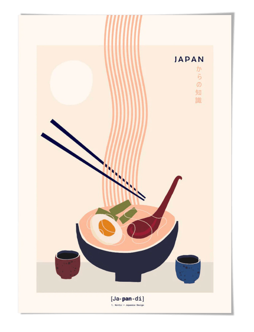 nordic japanese design art print
