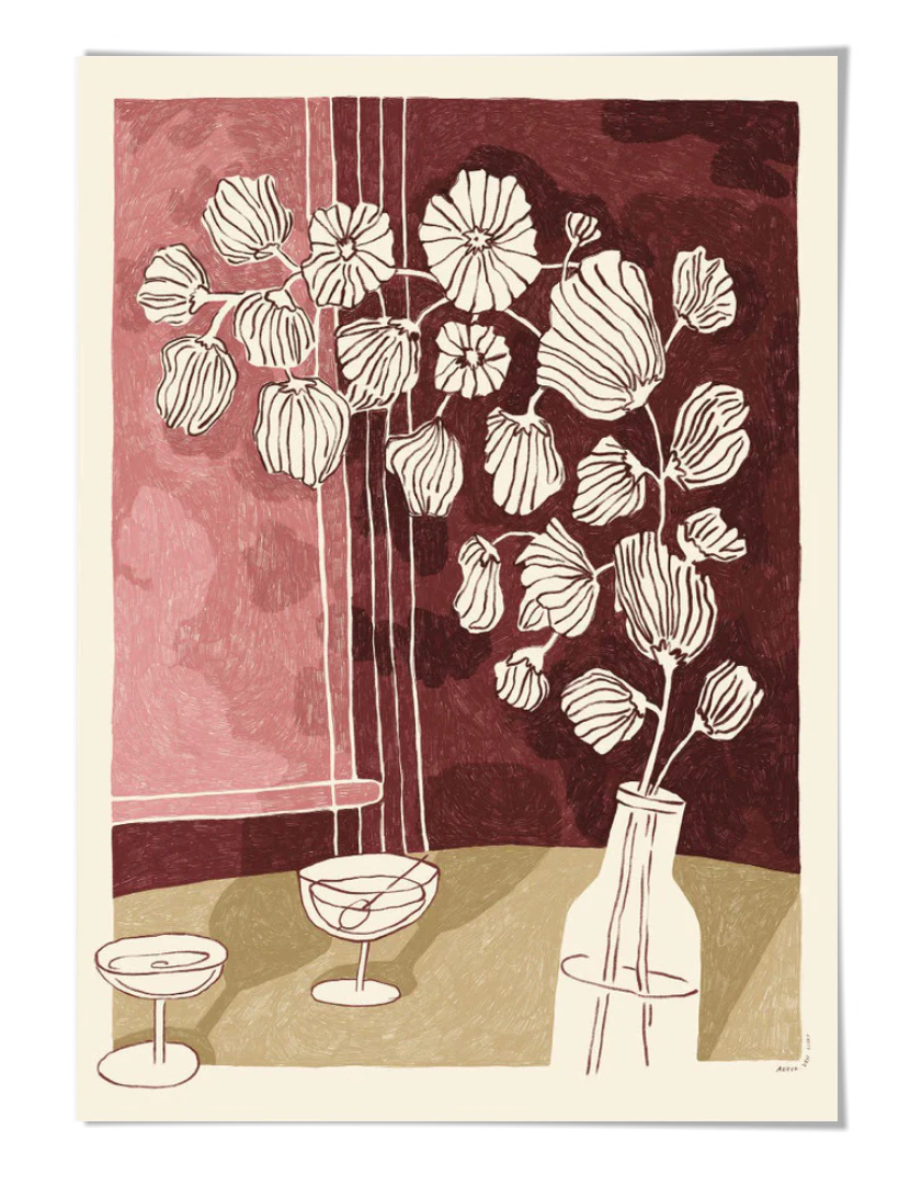 Jazz & Flowers Art Print