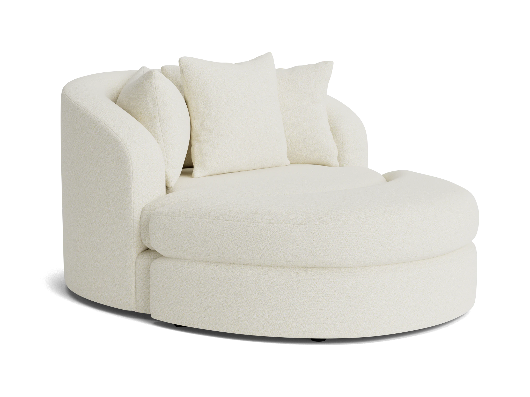 amelia grand swivel chair ottoman tussah snow
