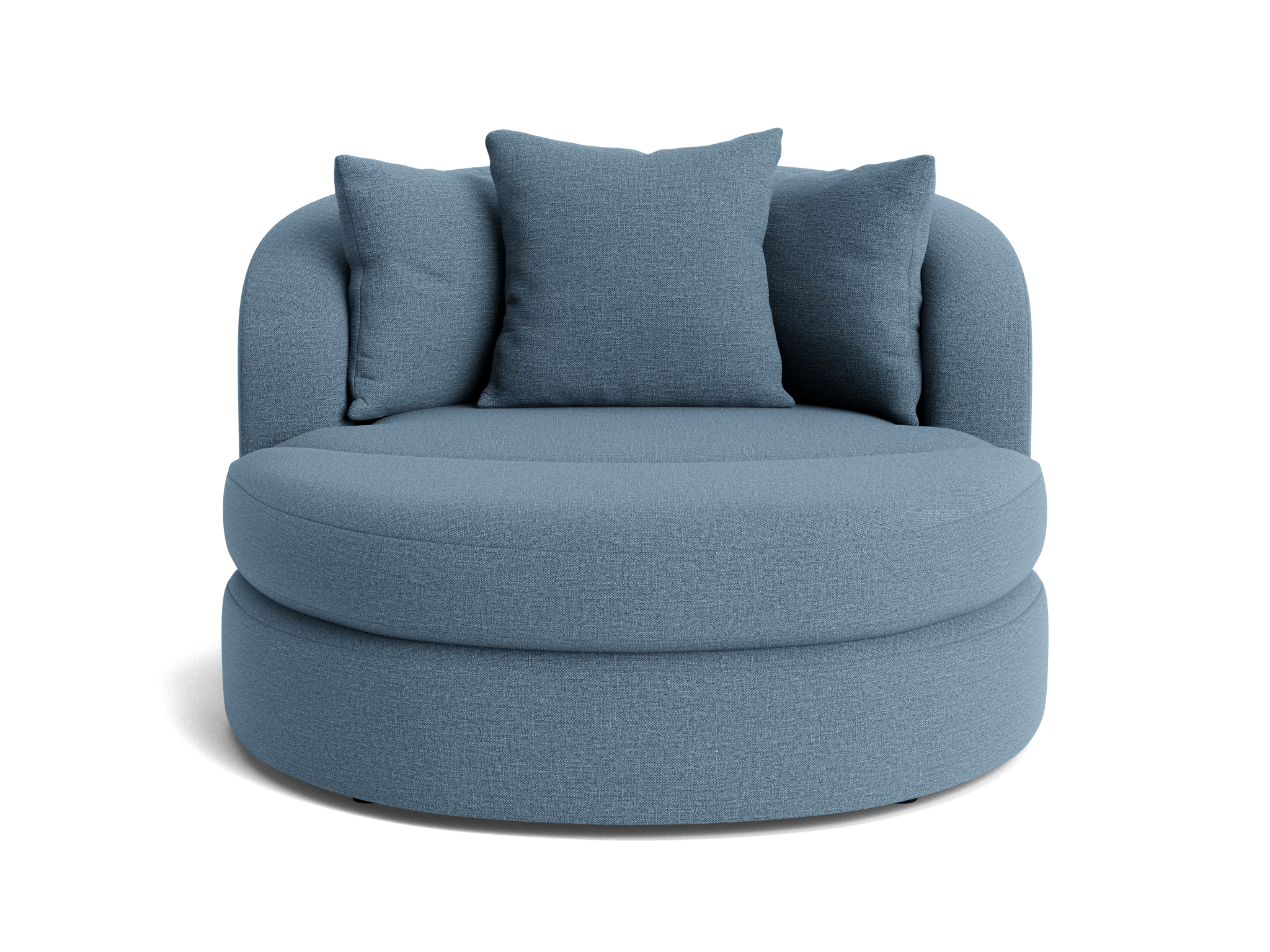 amelia grand swivel chair ottoman milo french blue