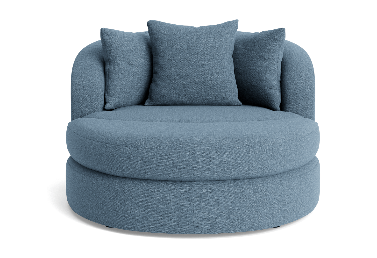amelia grand swivel chair ottoman milo french blue