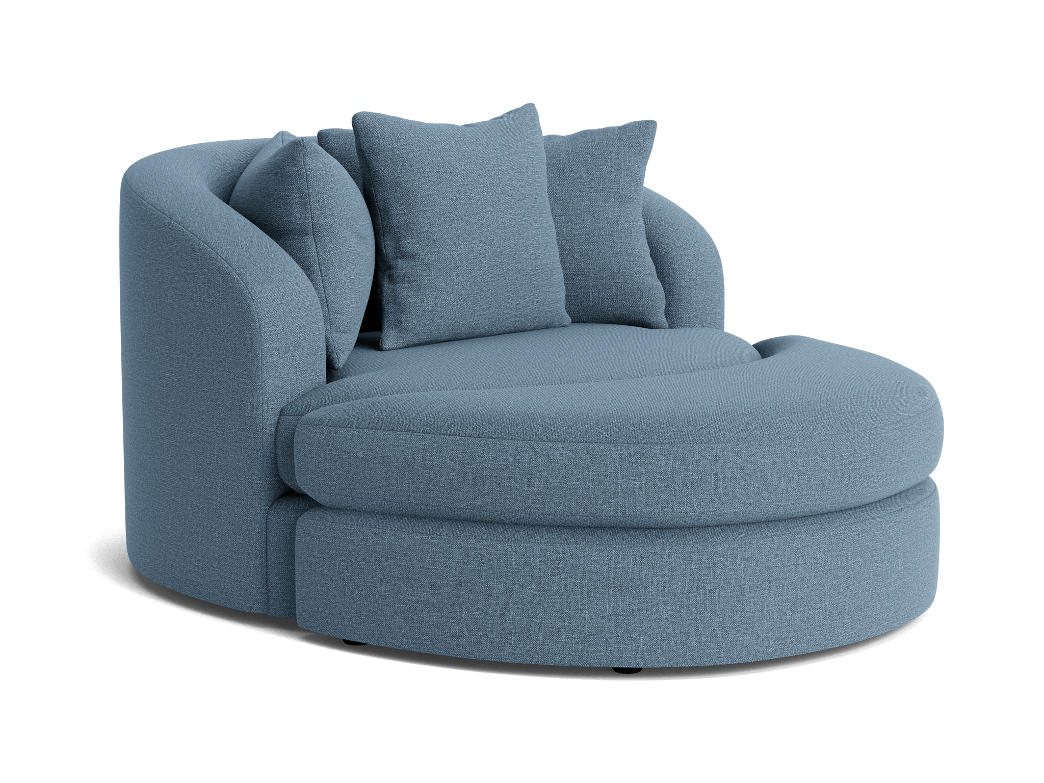 amelia grand swivel chair ottoman milo french blue