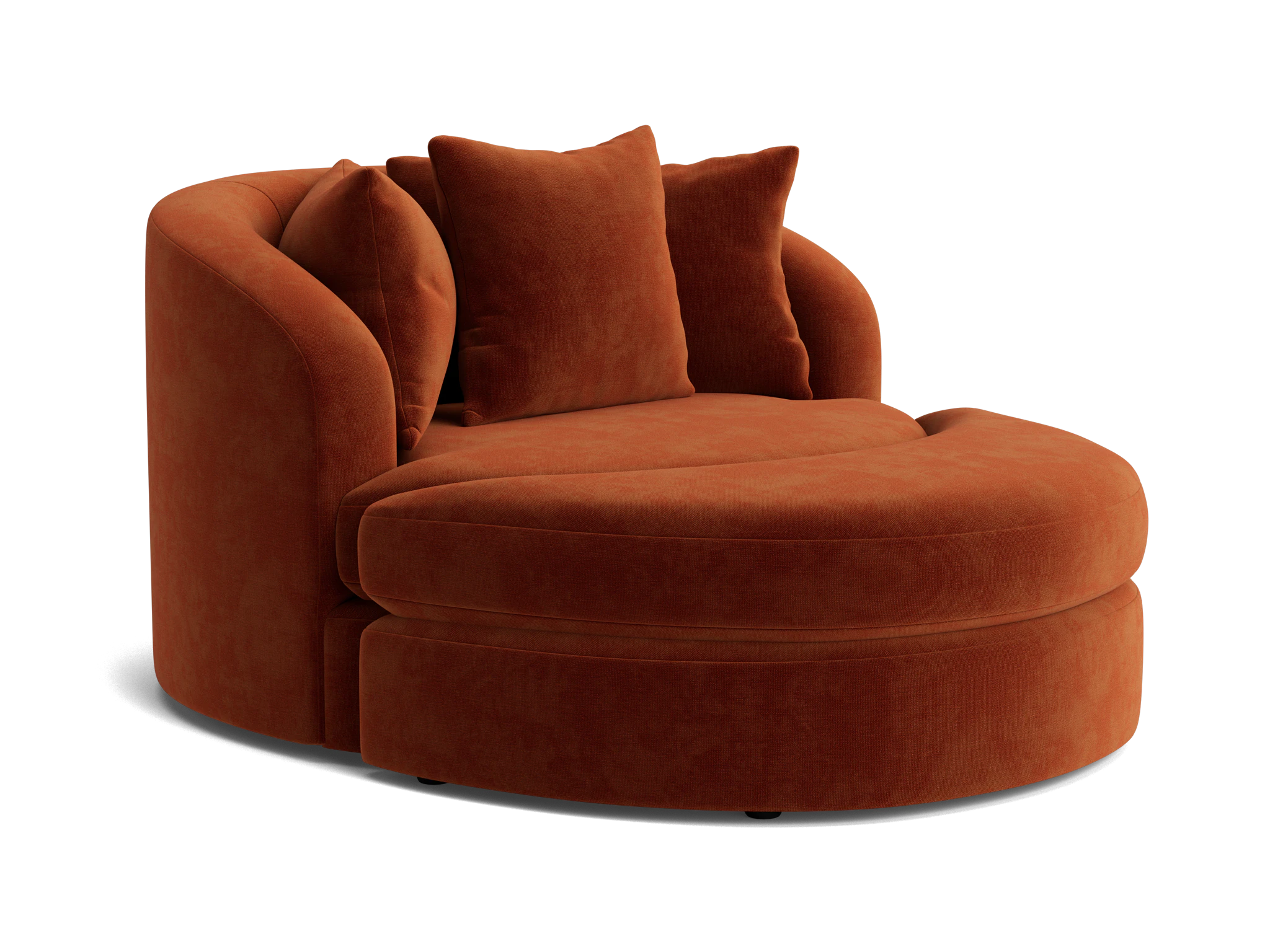 amelia grand swivel chair ottoman harper cinnamon