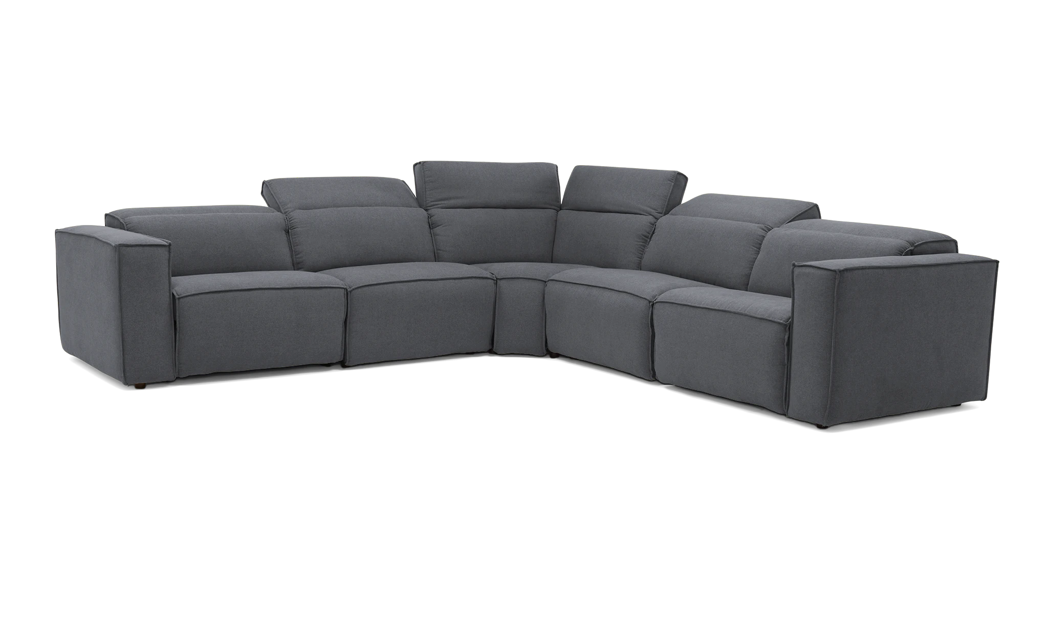 camden modular reclining wedge corner sectional essence ash