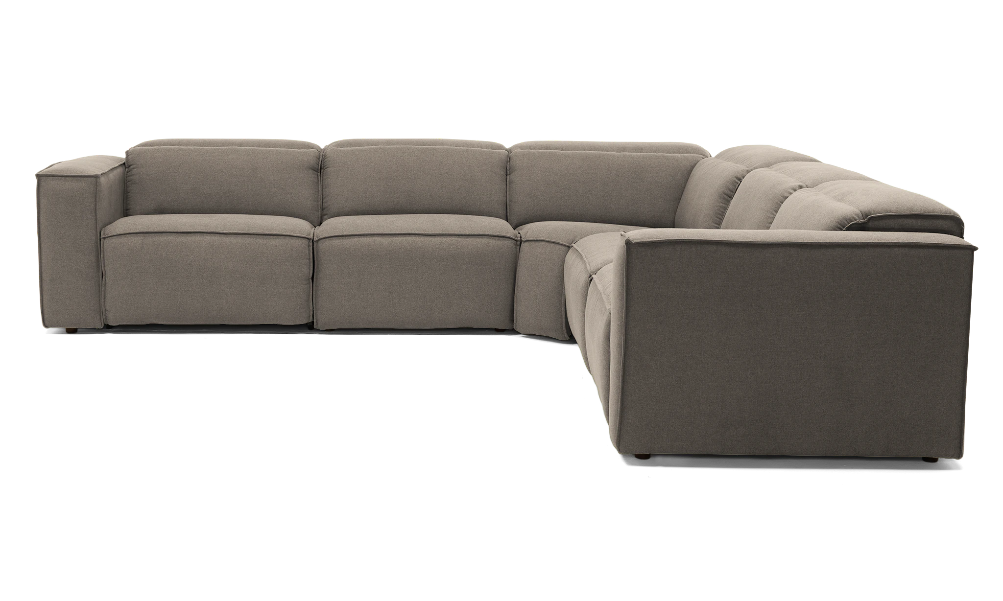 camden modular reclining wedge corner sectional prime stone