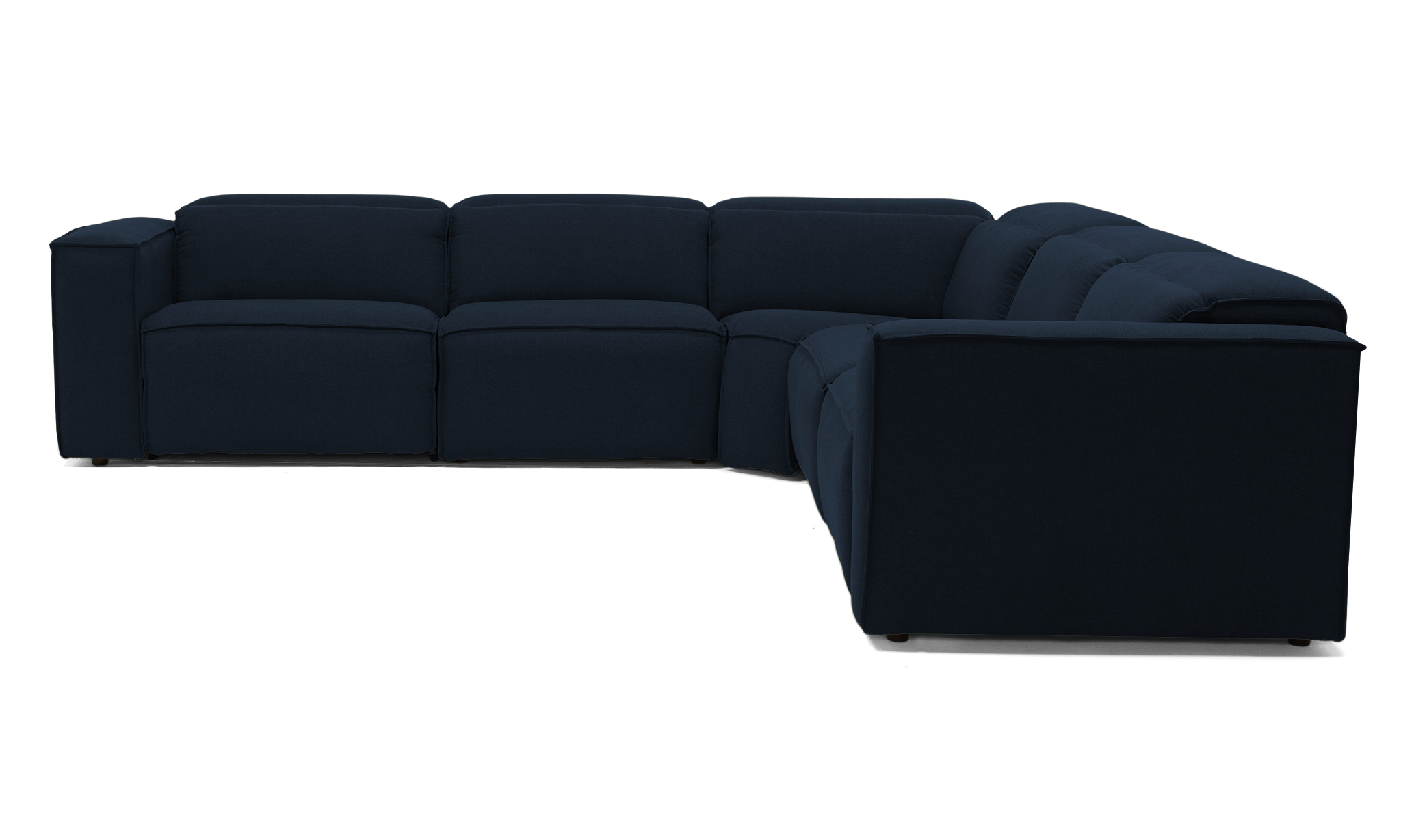 camden modular reclining wedge corner sectional faithful indigo