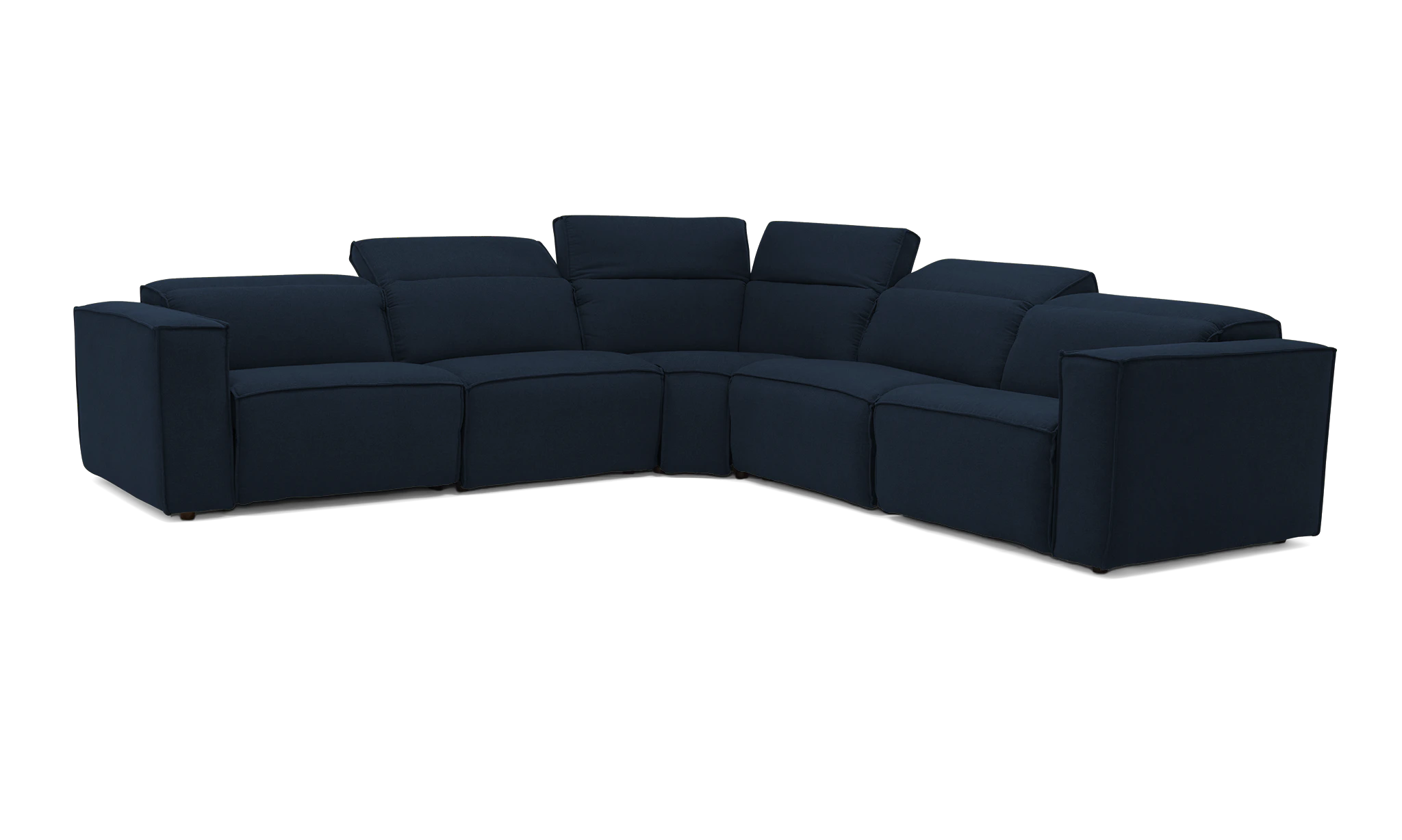 camden modular reclining wedge corner sectional faithful indigo