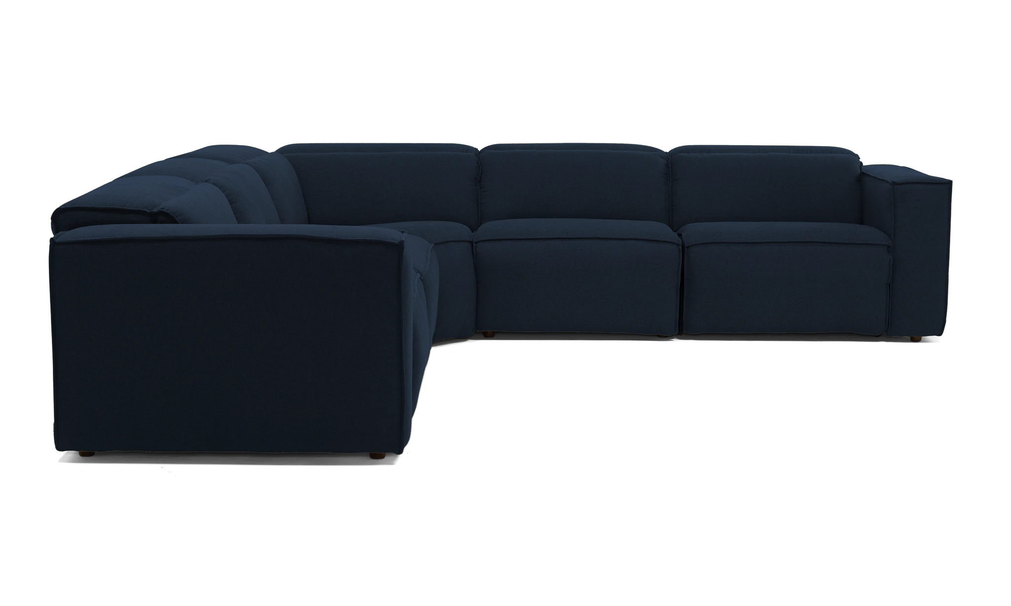 camden modular reclining wedge corner sectional faithful indigo