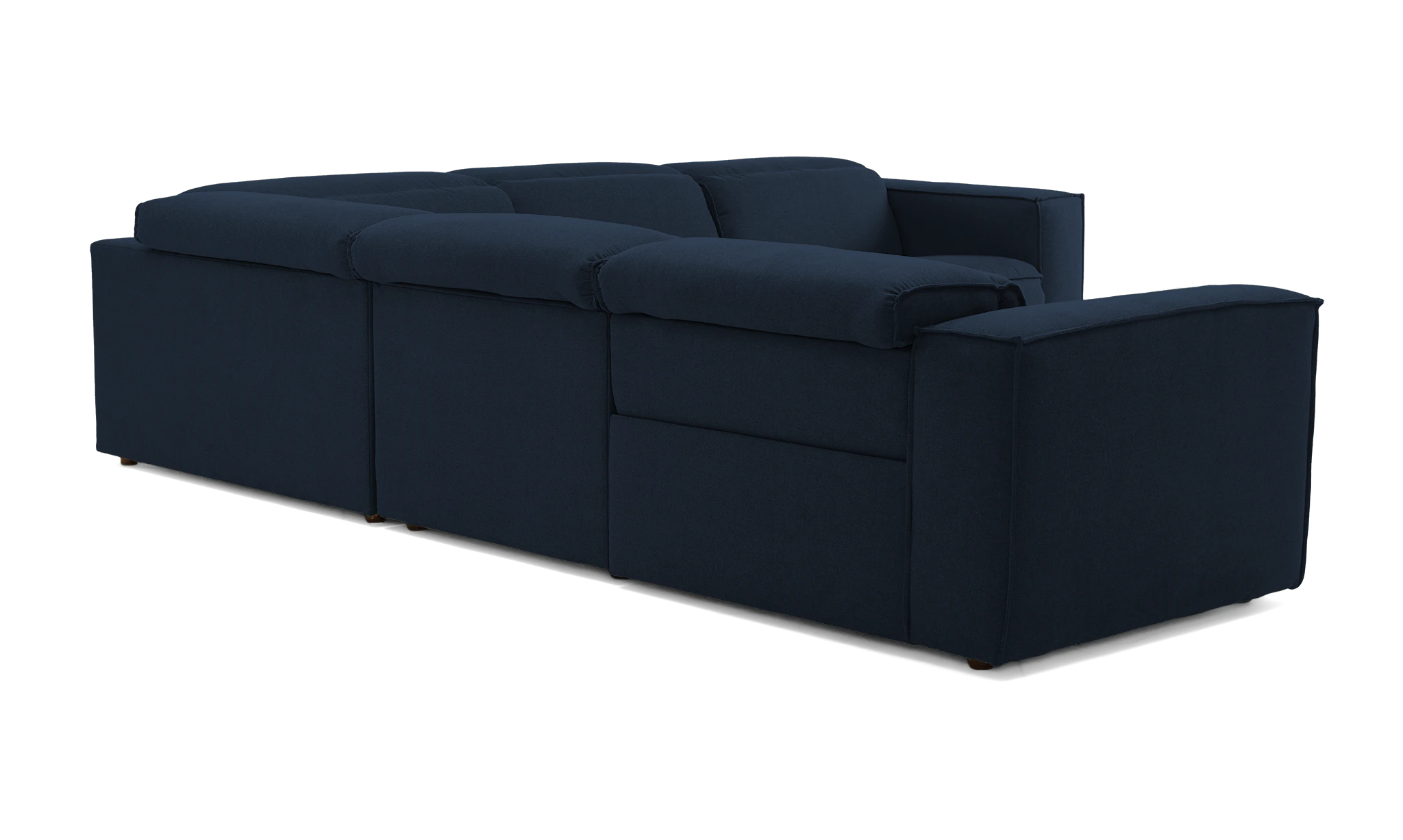 camden modular reclining wedge corner sectional faithful indigo