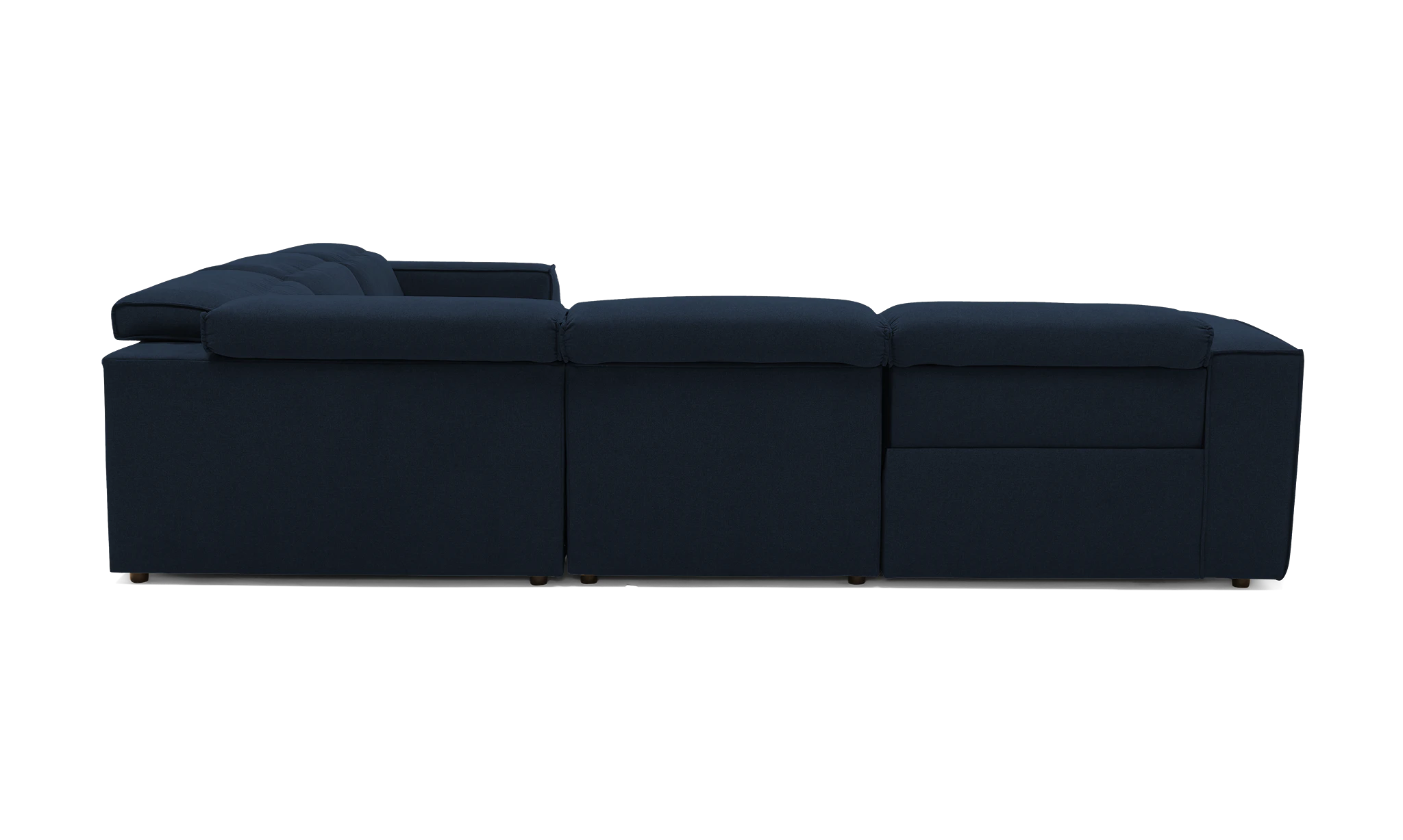 camden modular reclining wedge corner sectional faithful indigo