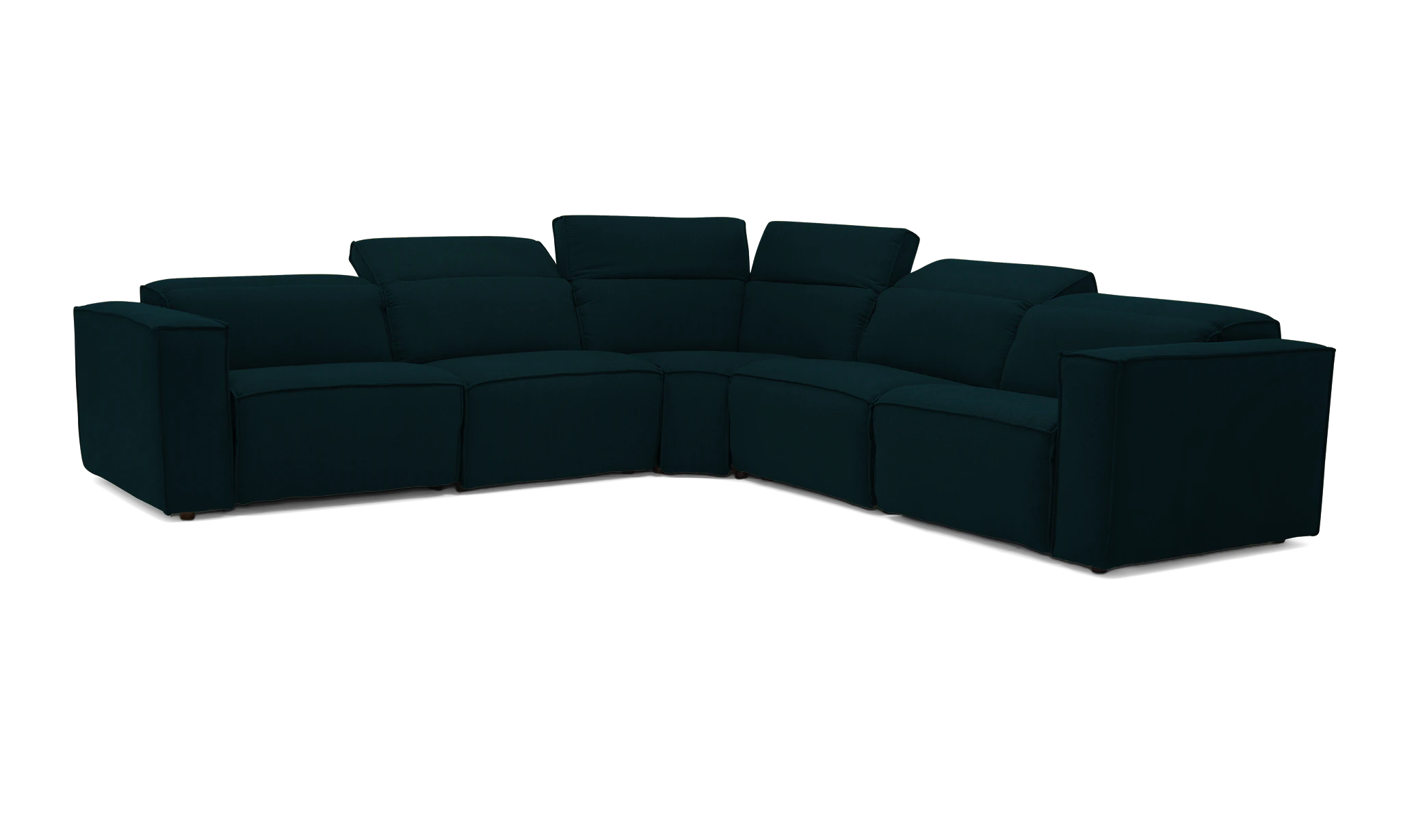 camden modular reclining wedge corner sectional crave greenery