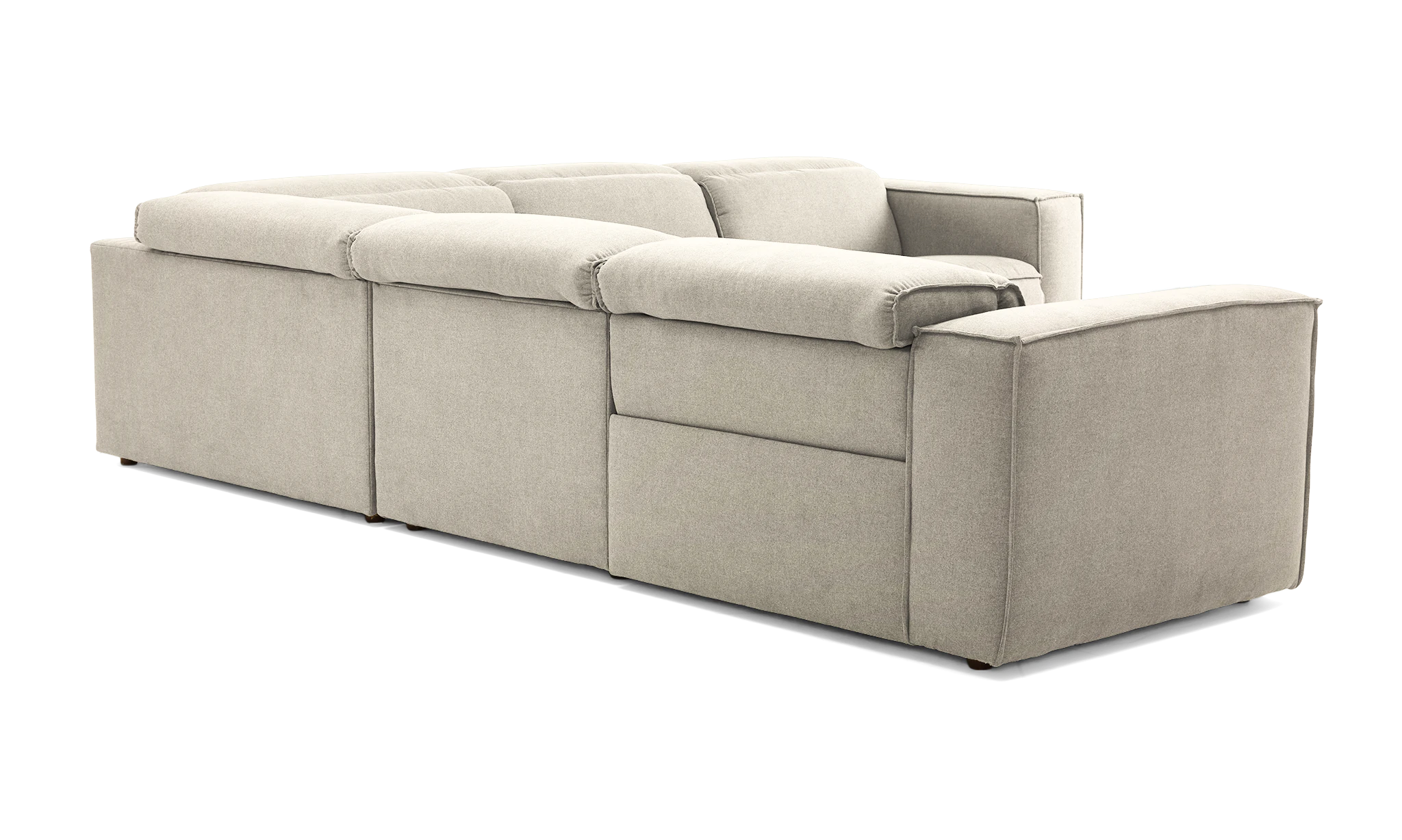 camden modular reclining wedge corner sectional crave irish cream