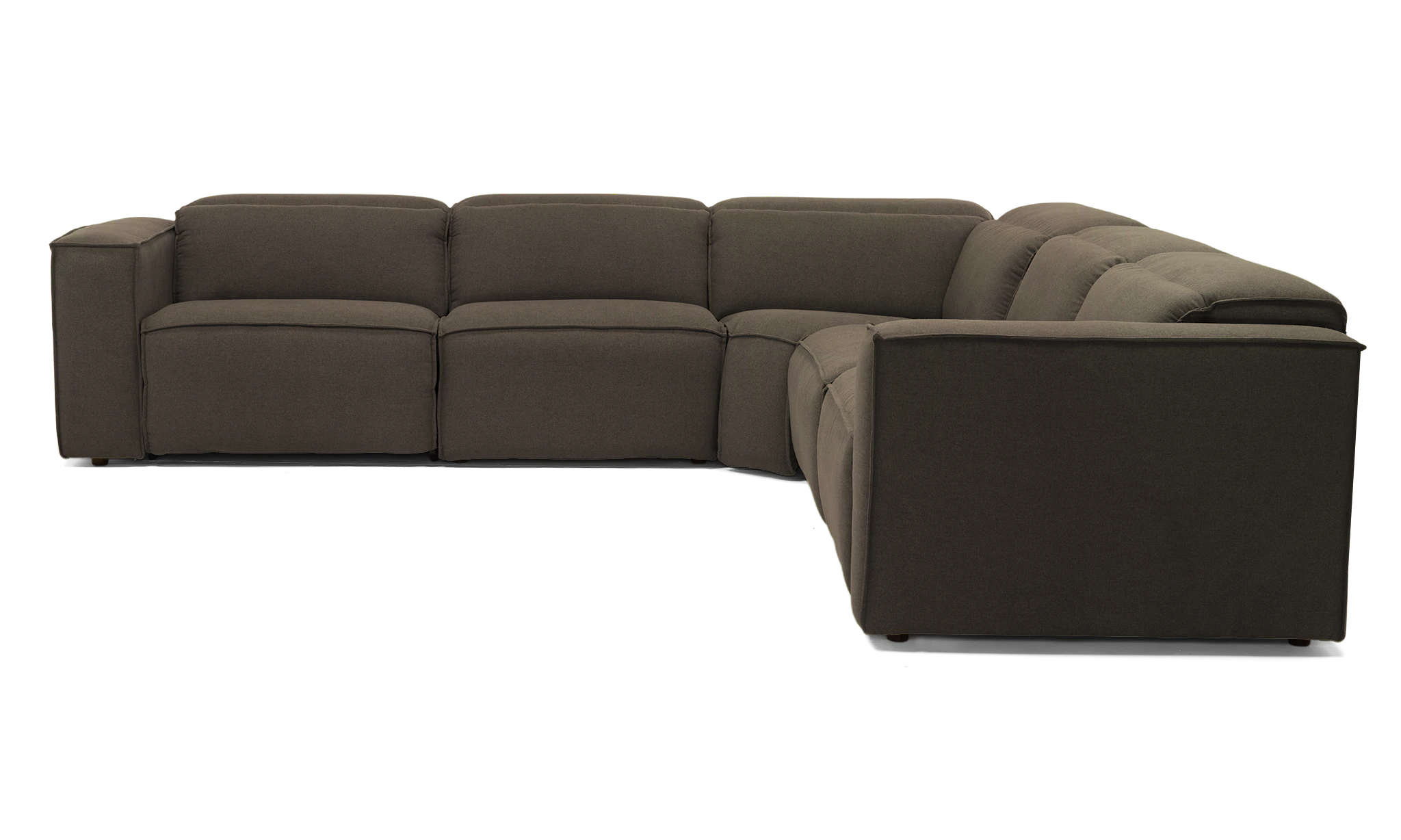 camden modular reclining wedge corner sectional crave mocha latte