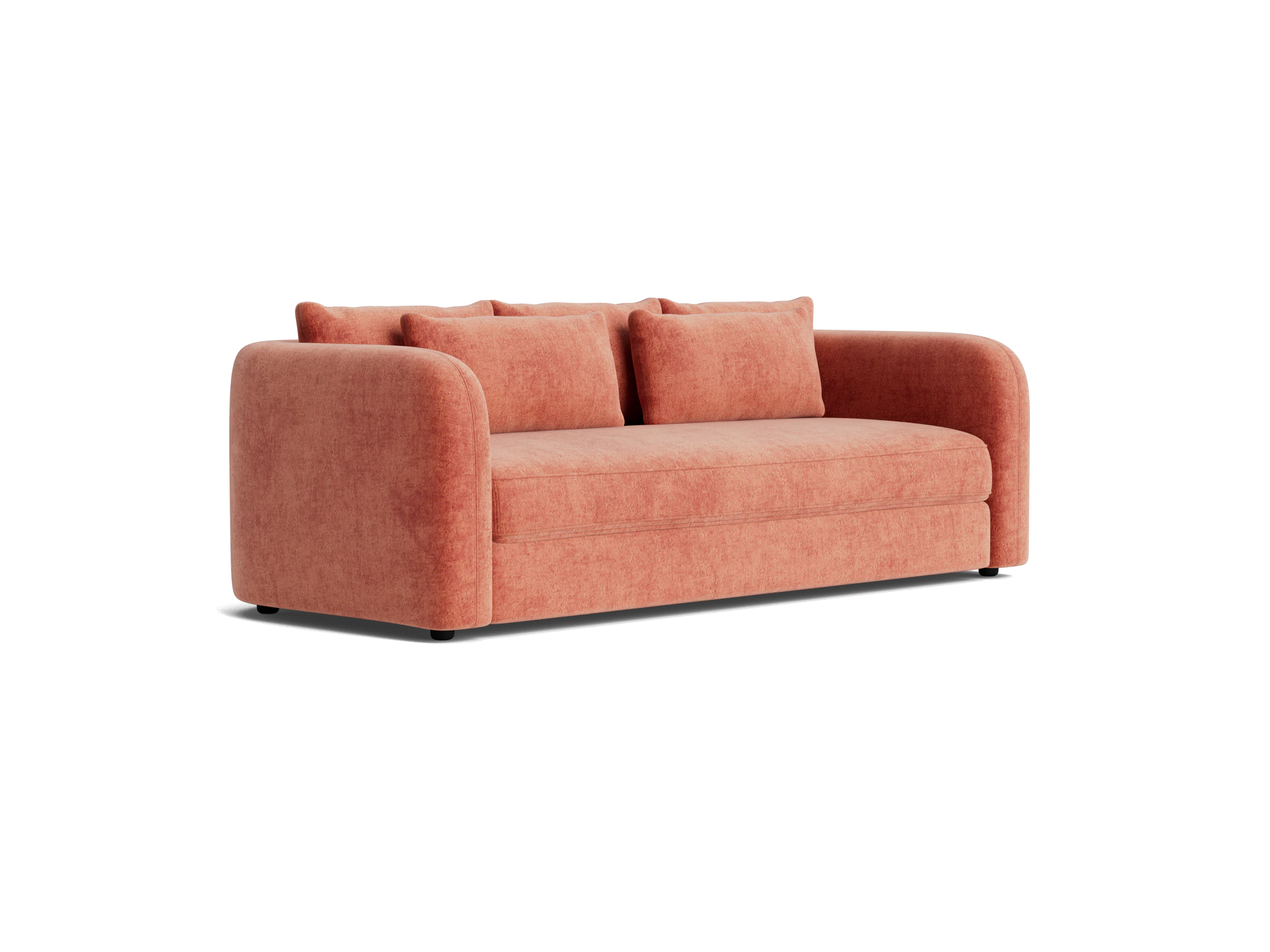 sebastian sofa bed plush terra rose