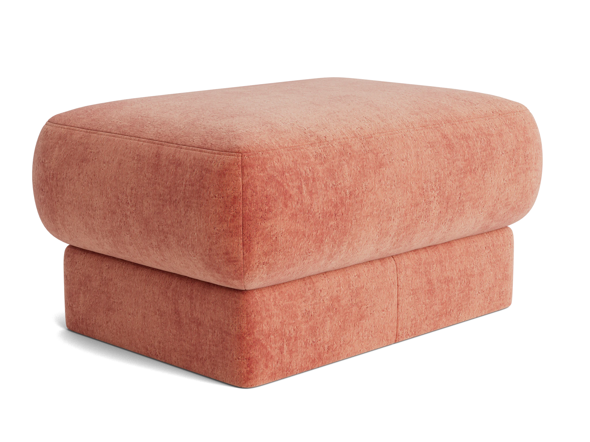 dyer ottoman plush terra rose