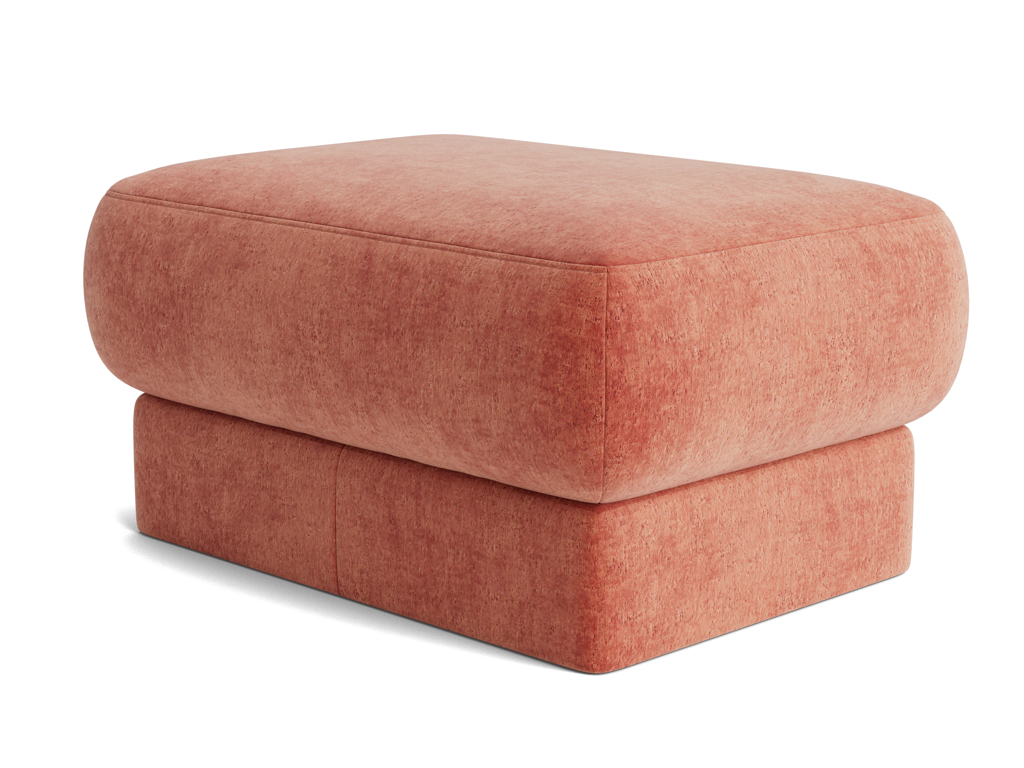 dyer ottoman plush terra rose