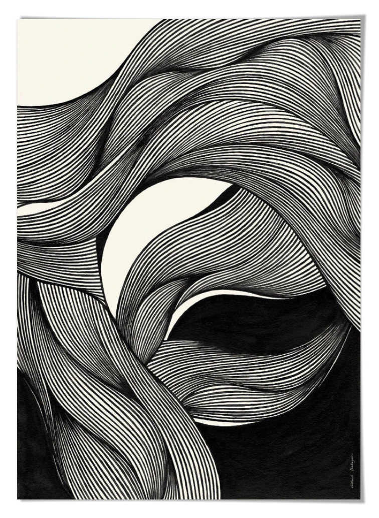 Astrid - Ink Lines III Art Print