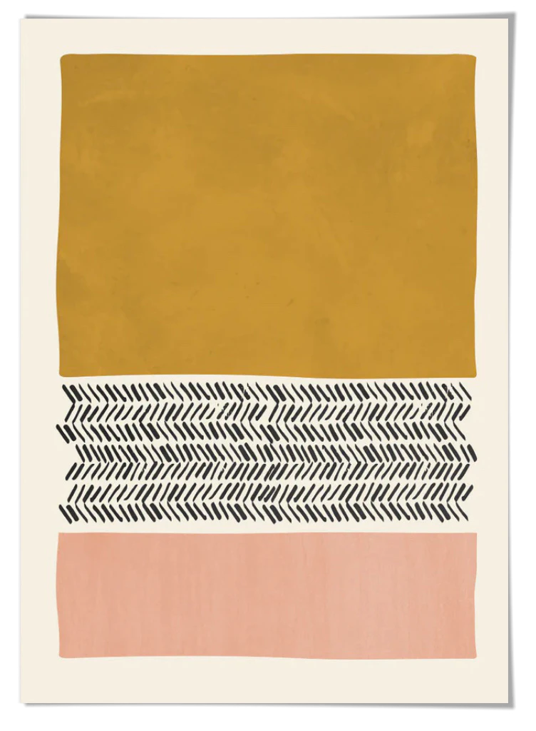 abstract modern spring art print