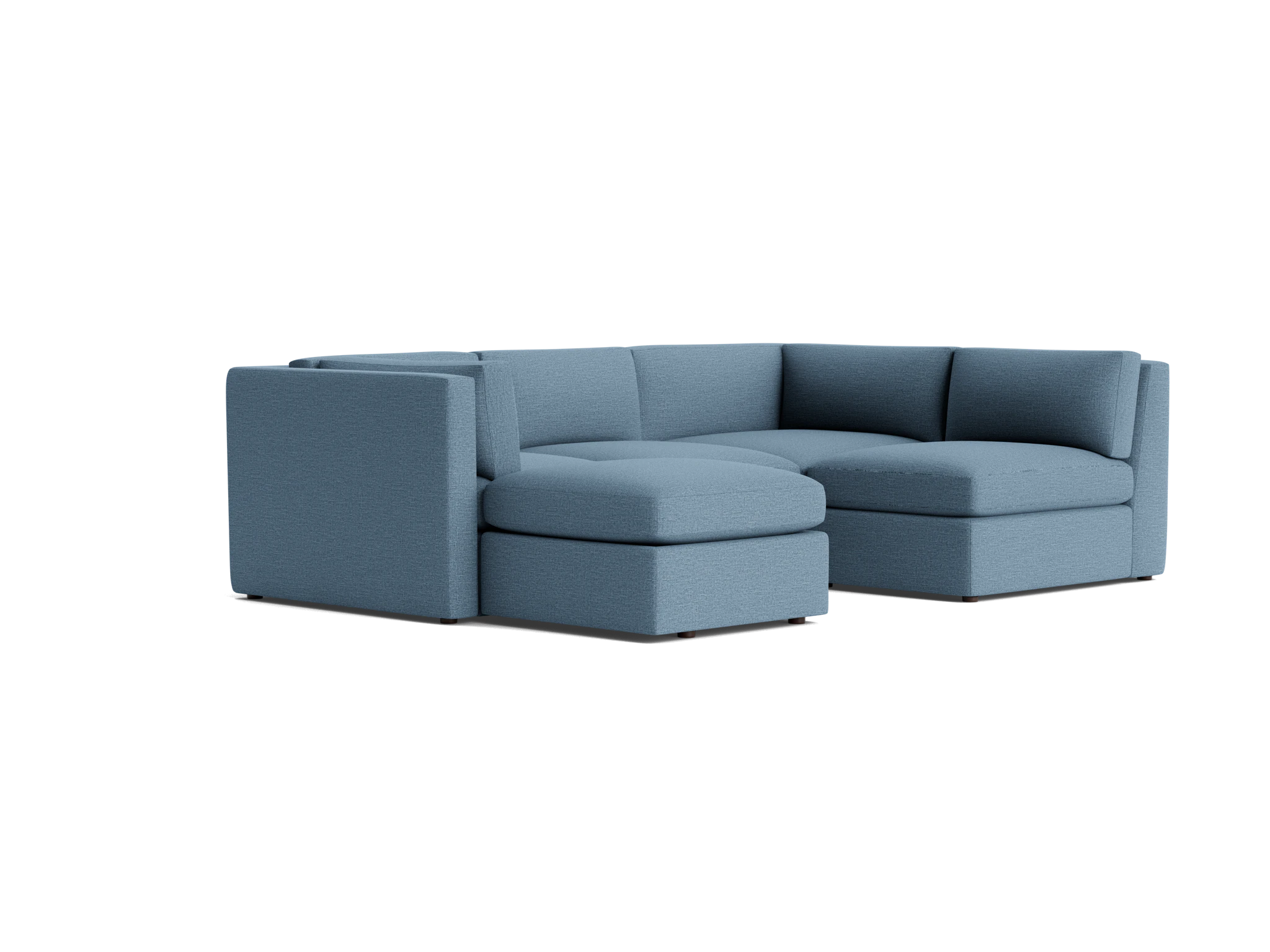 daya modular sofa bumper sectional milo french blue