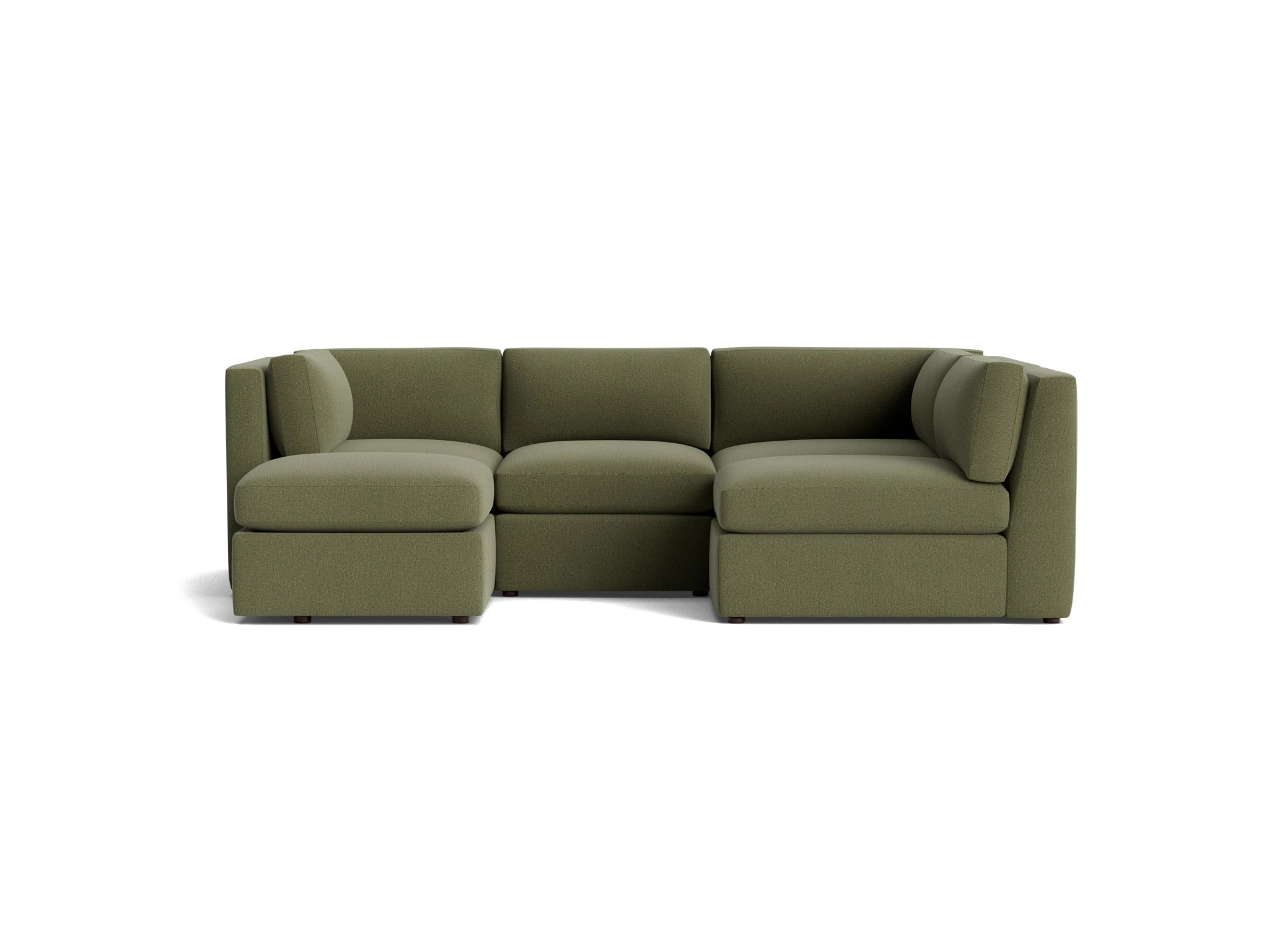 daya modular sofa bumper sectional faithful olive