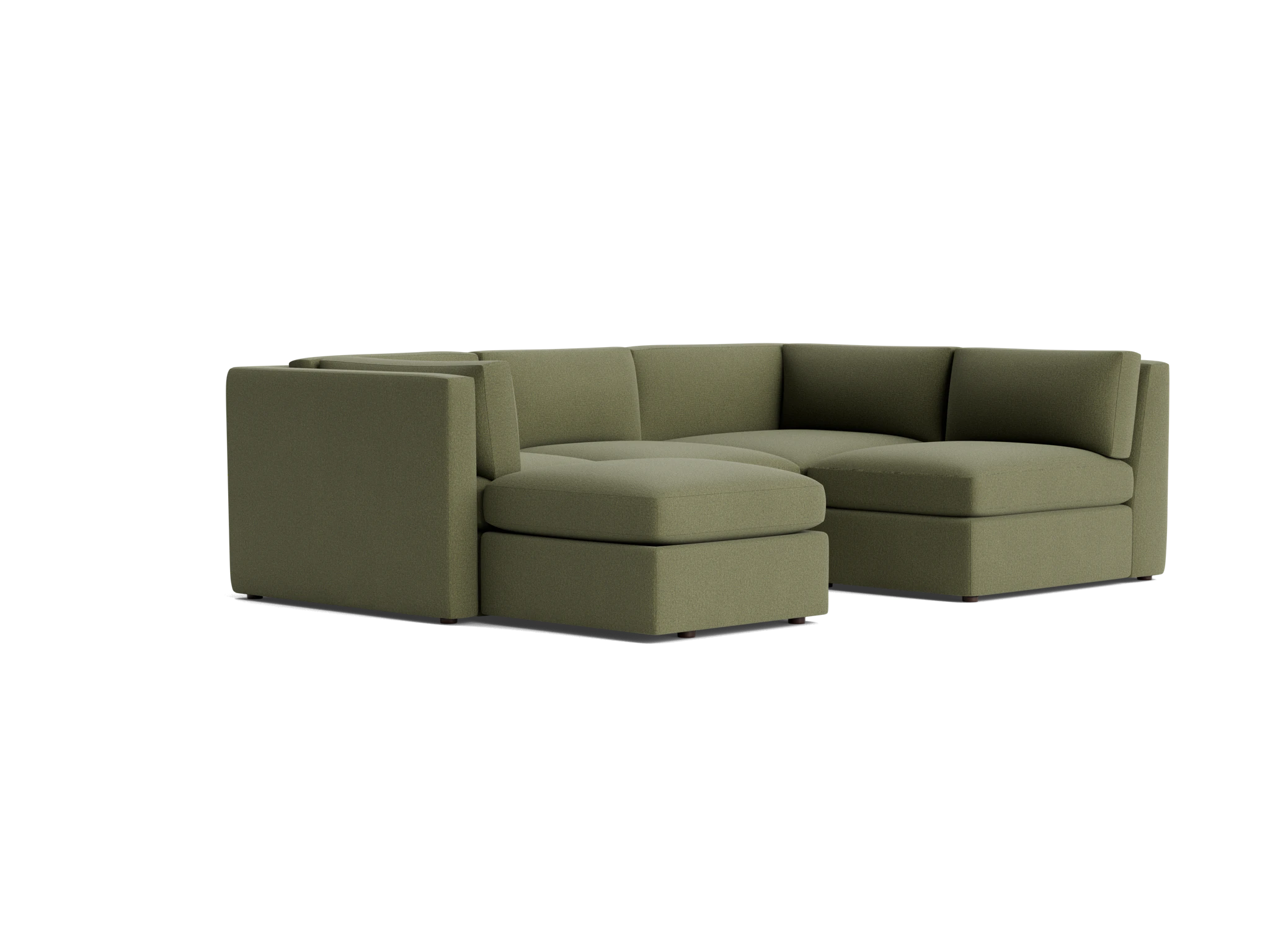 daya modular sofa bumper sectional faithful olive
