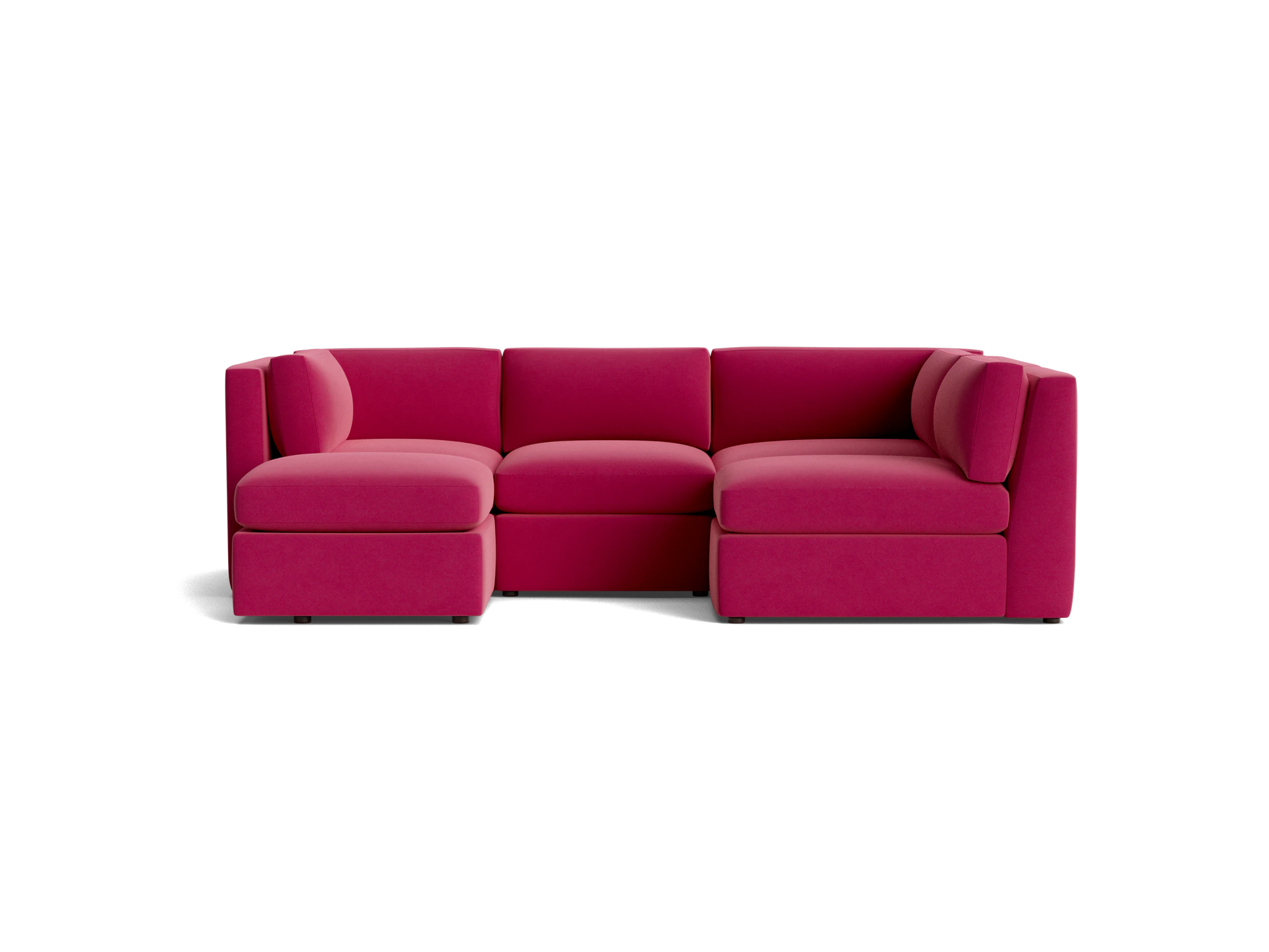 daya modular sofa bumper sectional royale berry