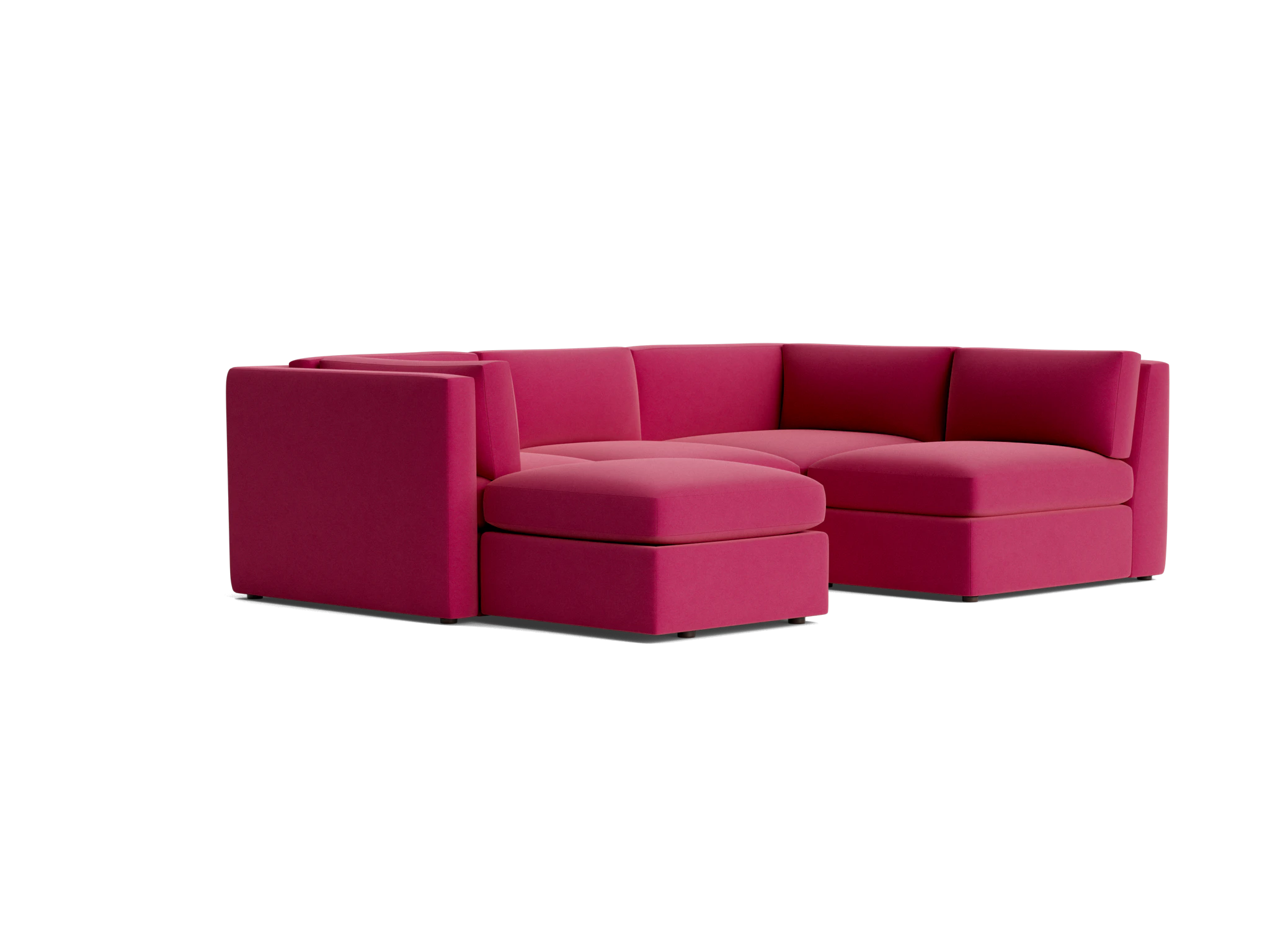 daya modular sofa bumper sectional royale berry