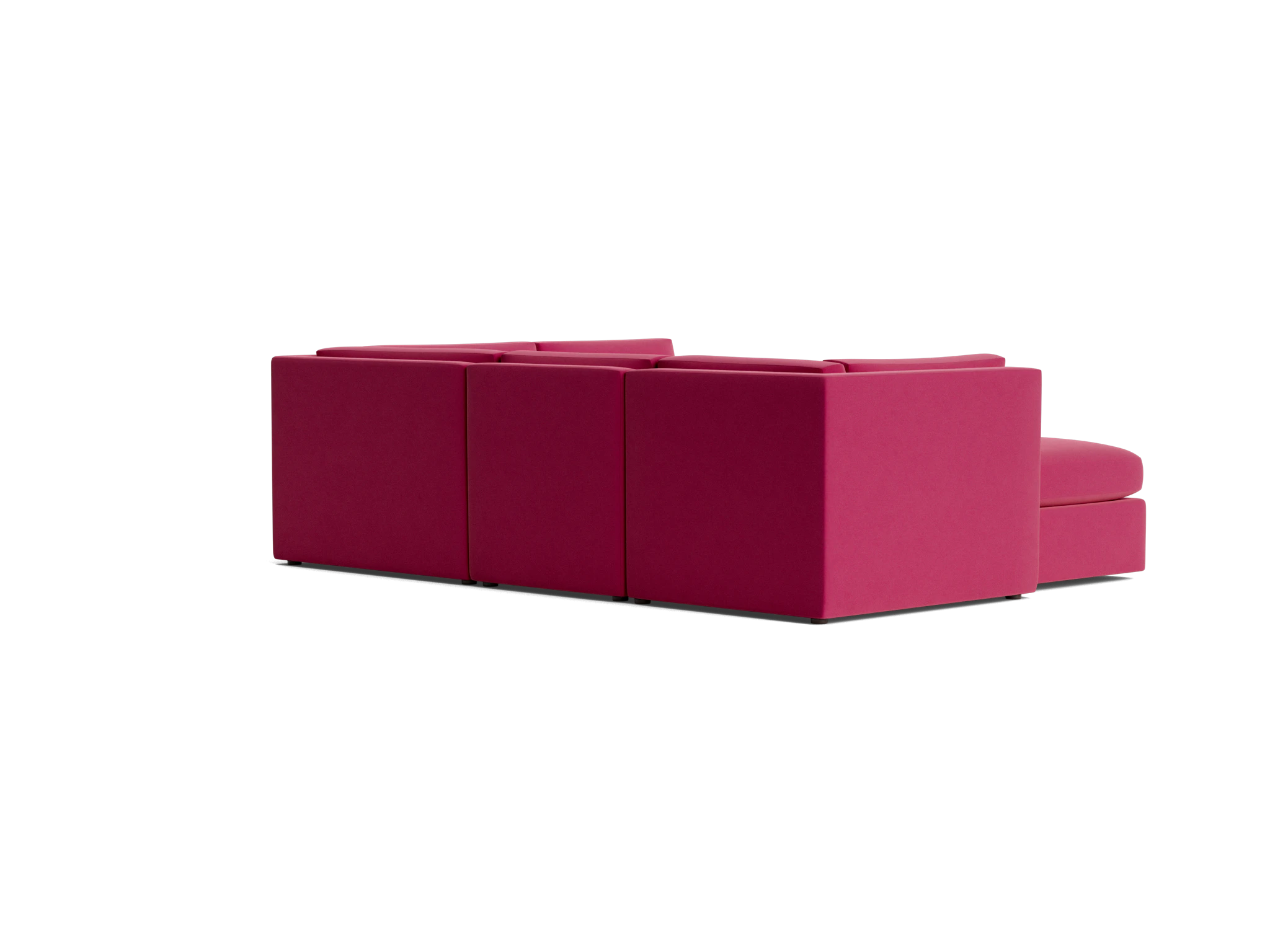 daya modular sofa bumper sectional royale berry
