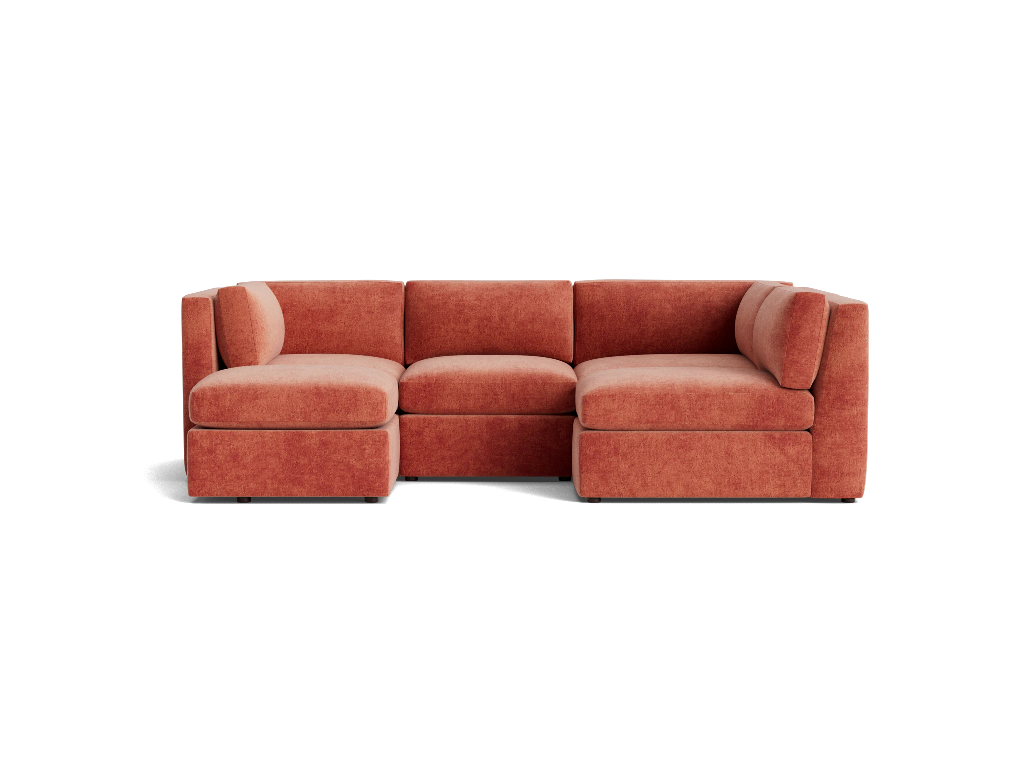 daya modular sofa bumper sectional plush terra rose