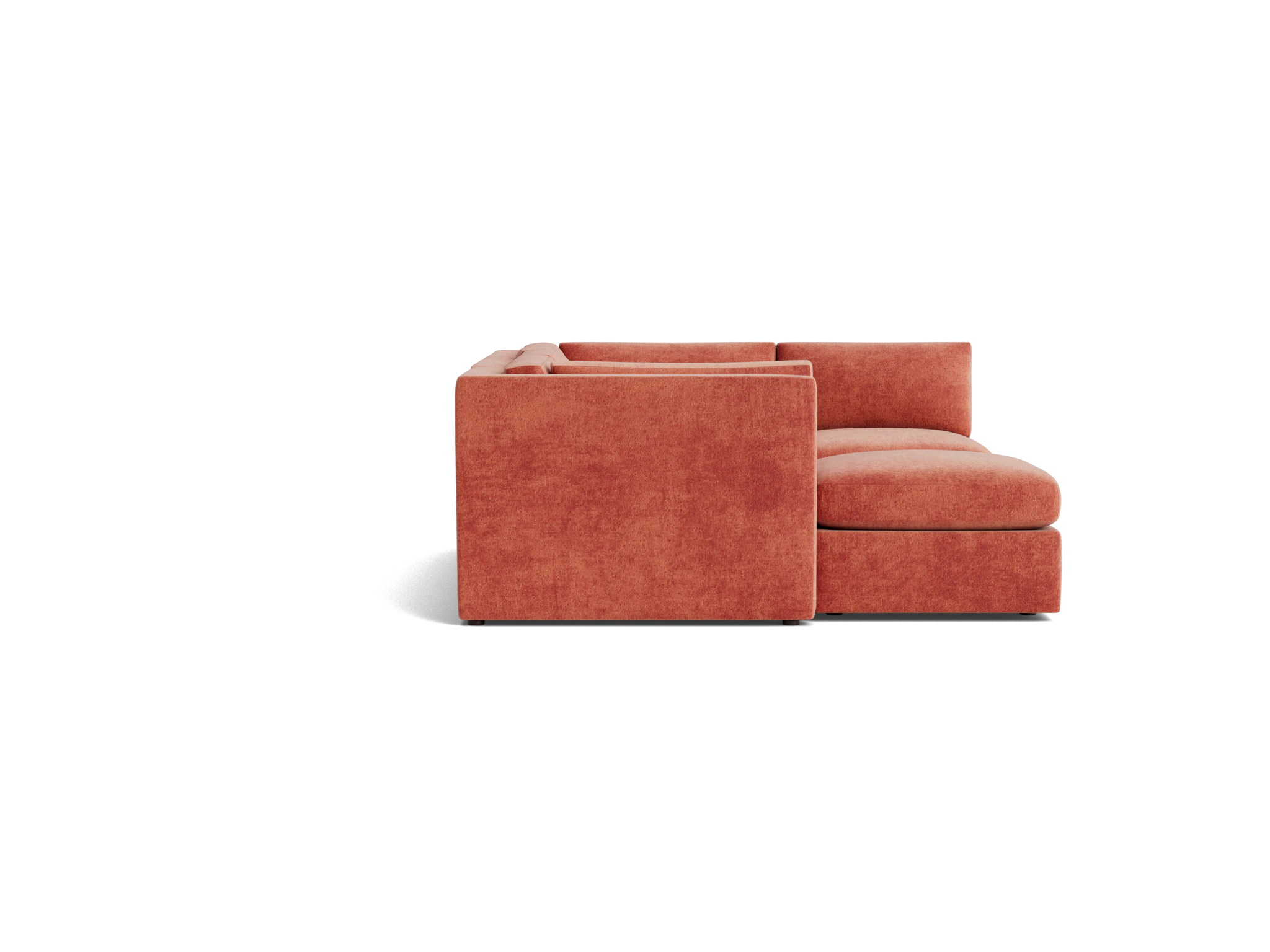 daya modular sofa bumper sectional plush terra rose