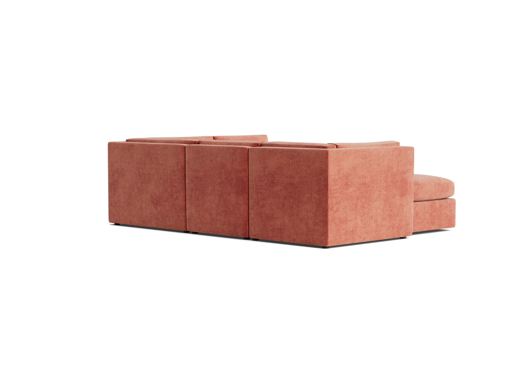 daya modular sofa bumper sectional plush terra rose