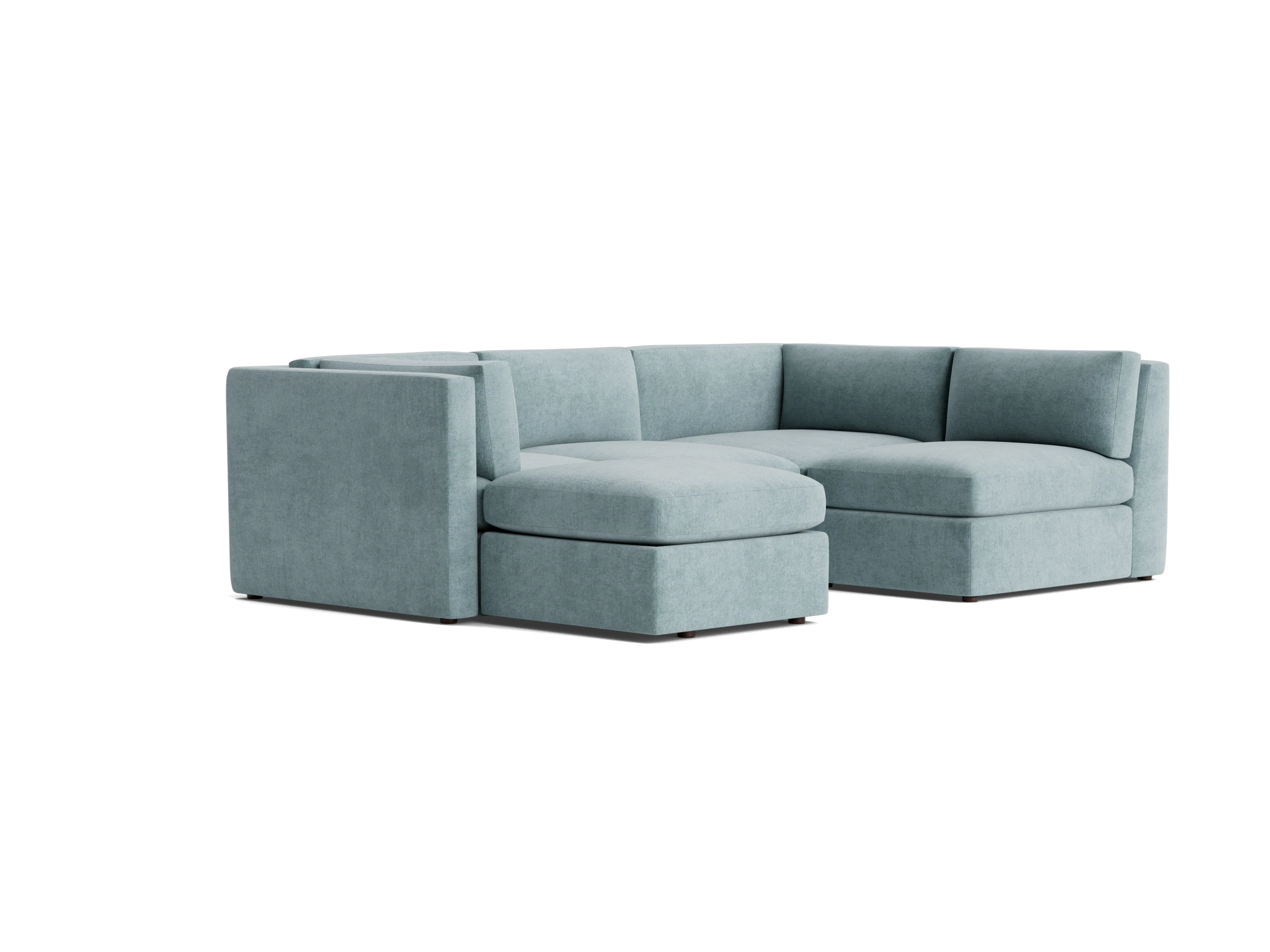 daya modular sofa bumper sectional plush mist