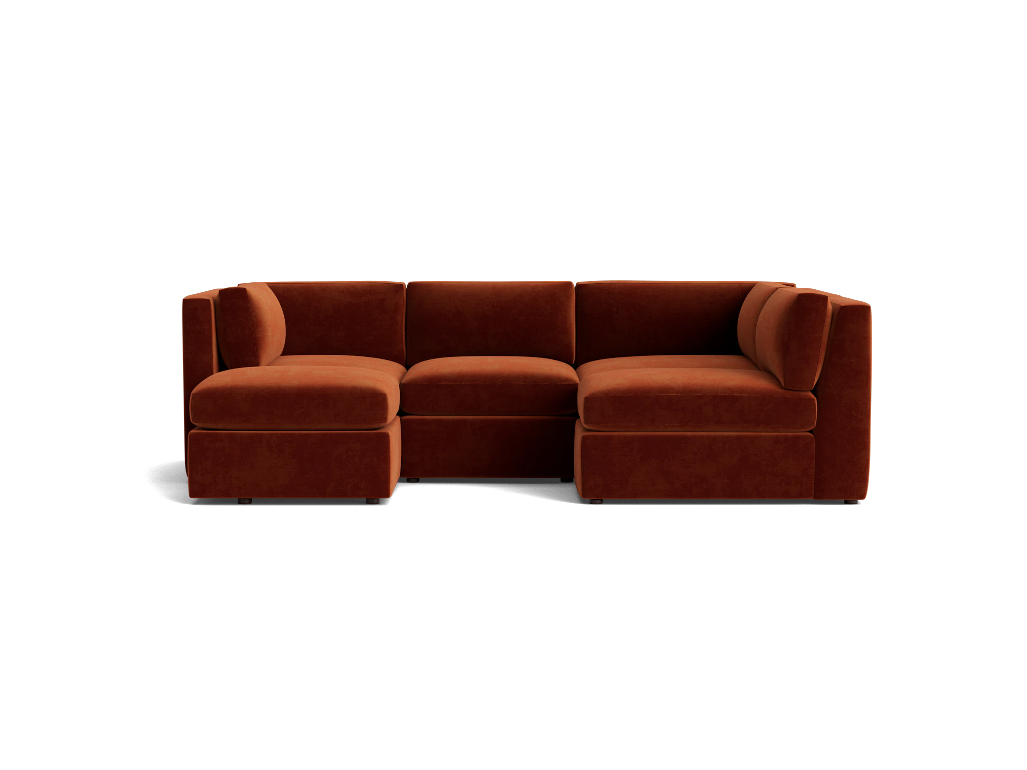 daya modular sofa bumper sectional harper cinnamon