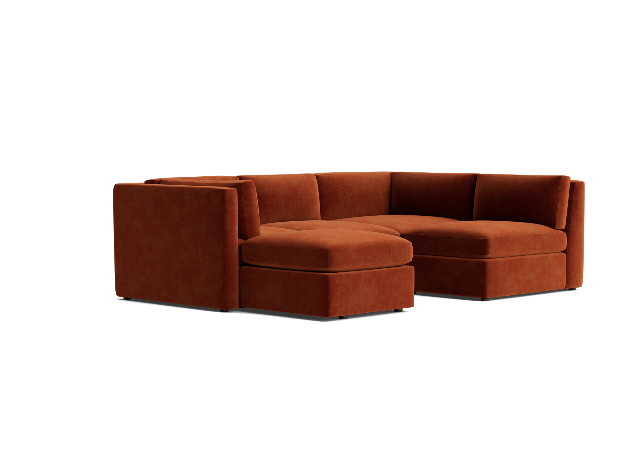 daya modular sofa bumper sectional harper cinnamon