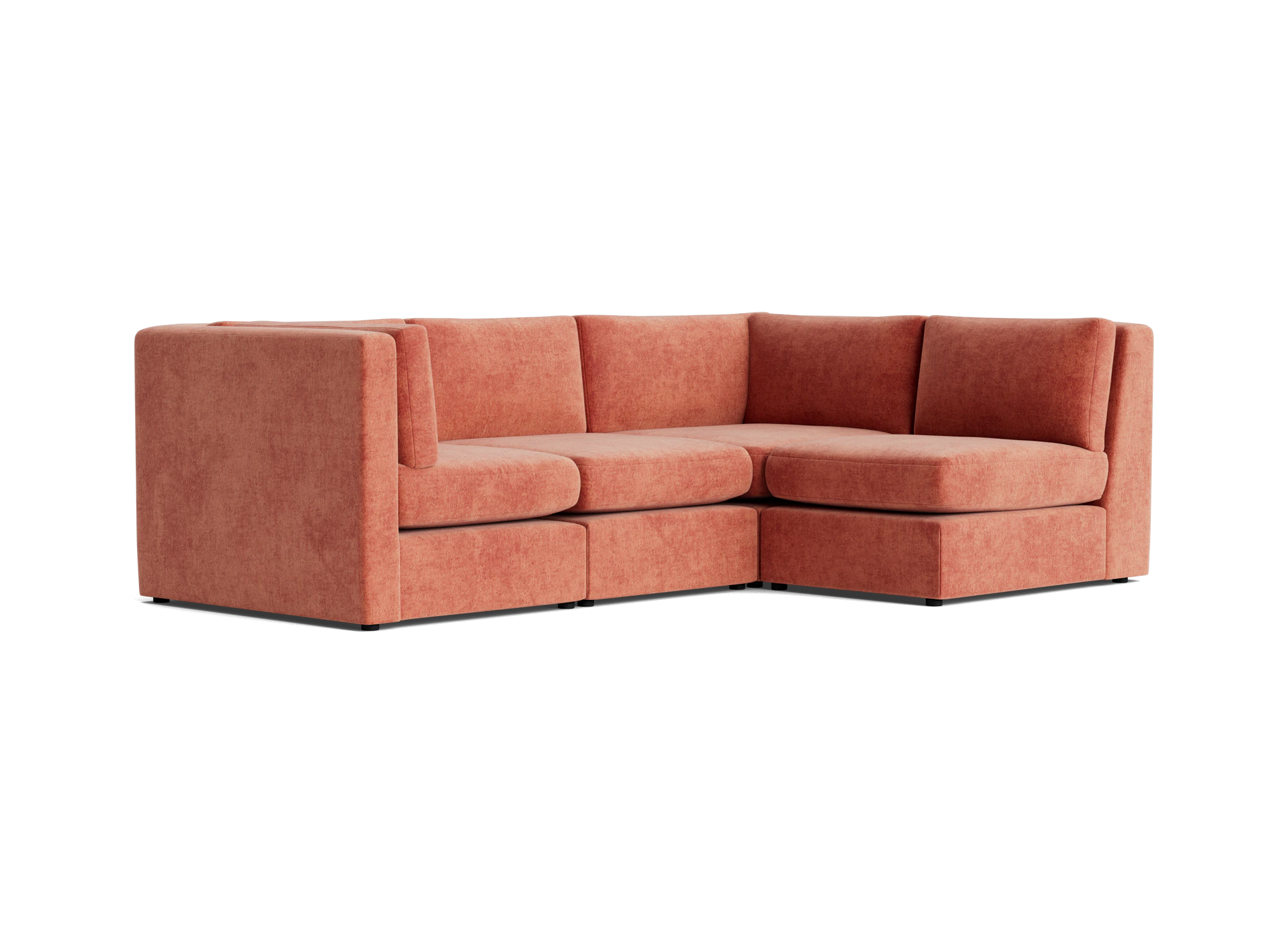 daya modular sectional plush terra rose