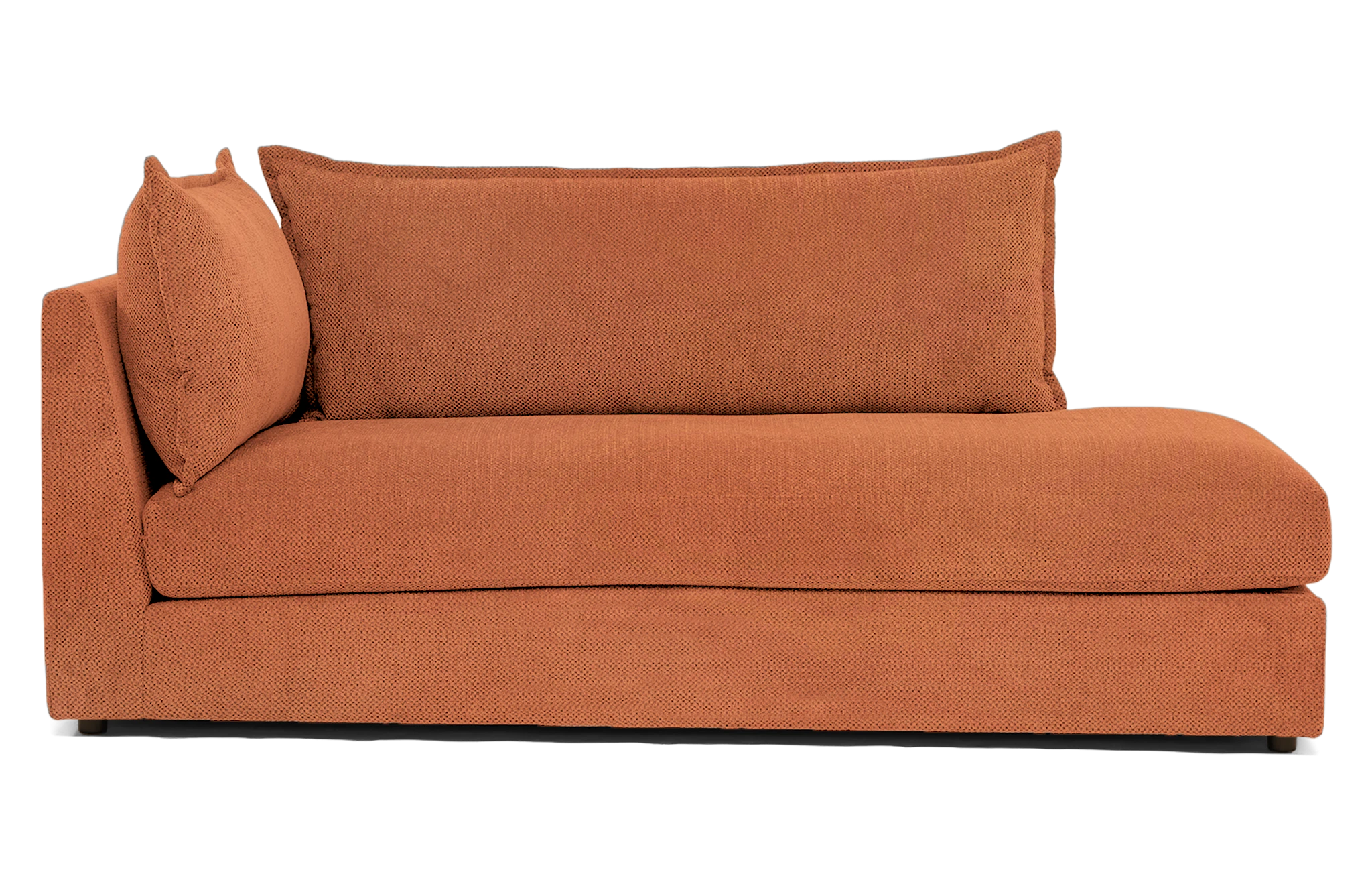 wilder bumper chaise plush terra rose