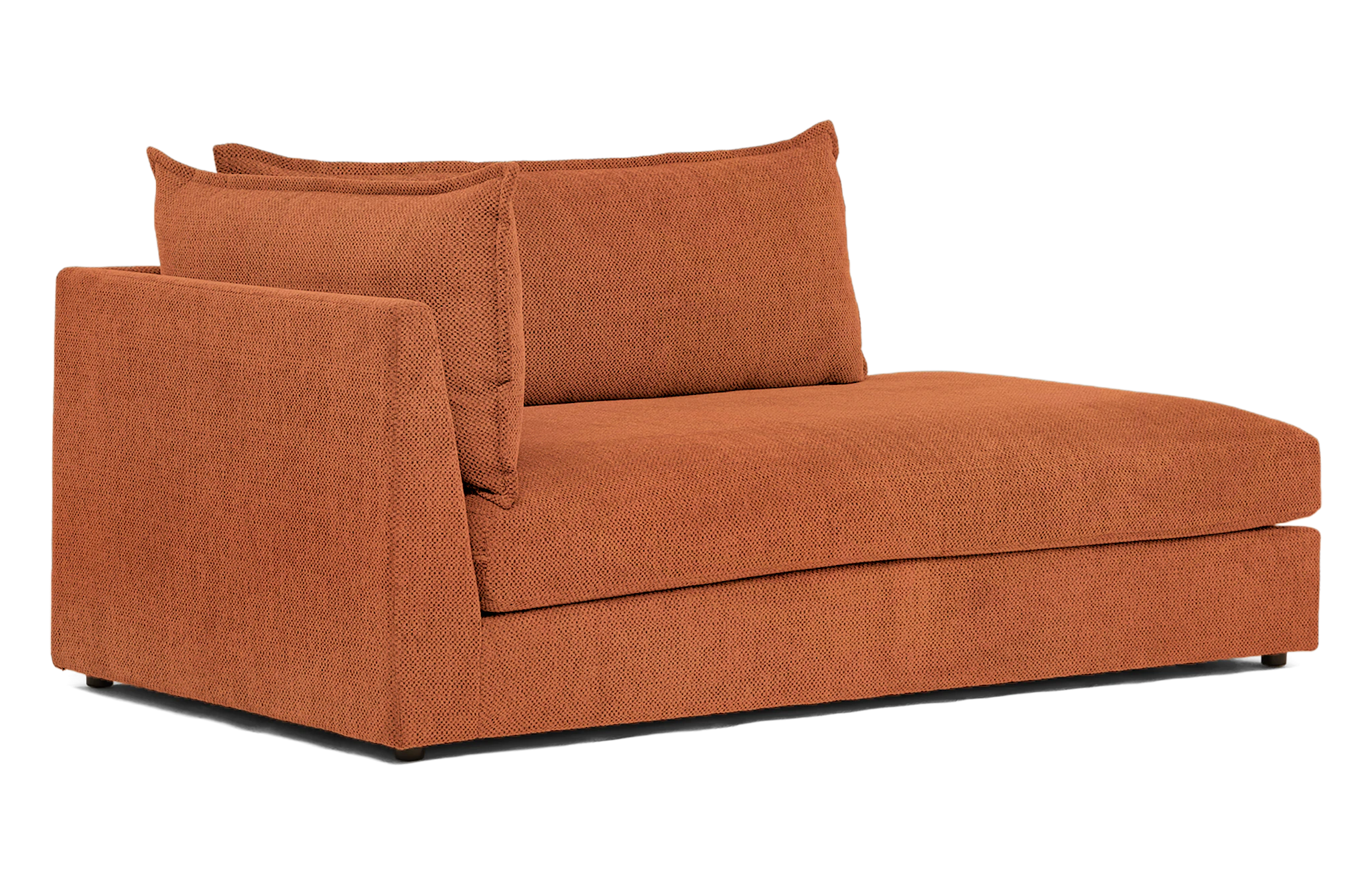 wilder bumper chaise plush terra rose