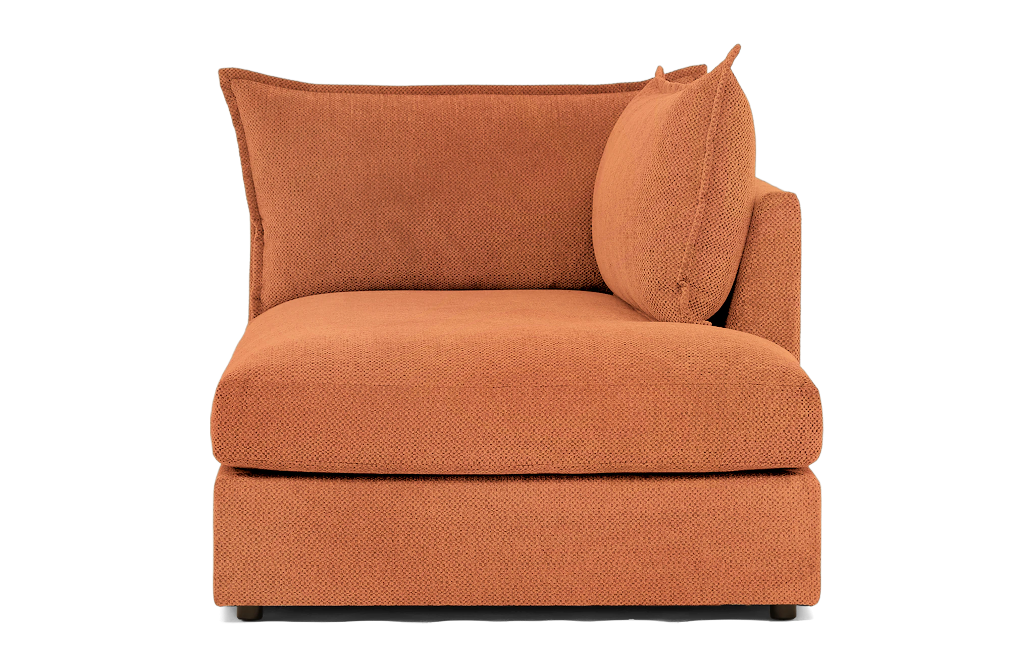 wilder bumper chaise plush terra rose