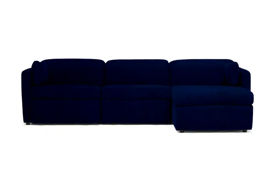 fitz modular reclining sectional royale cobalt
