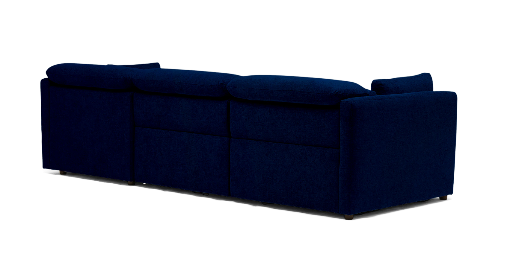 fitz modular reclining sectional royale cobalt