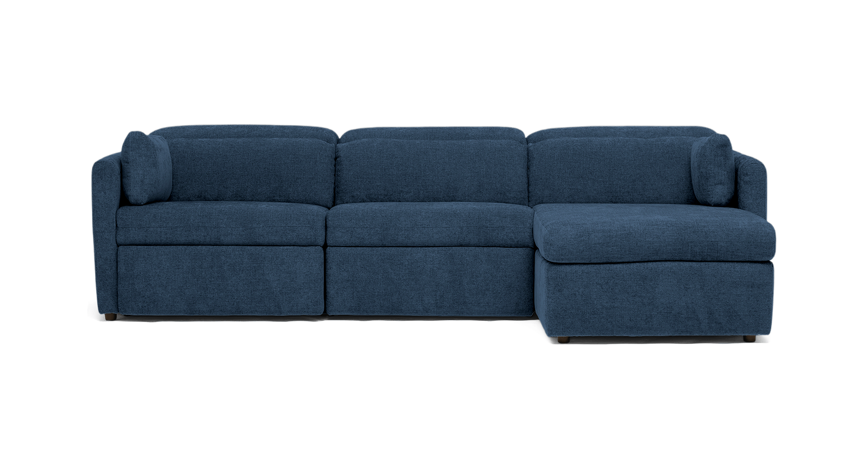 fitz modular reclining sectional milo french blue