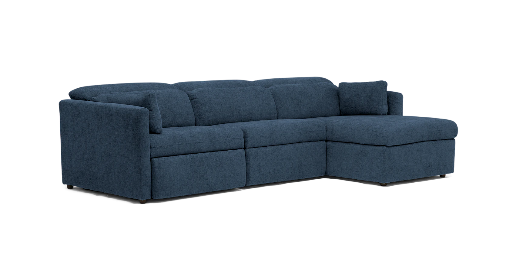 fitz modular reclining sectional milo french blue
