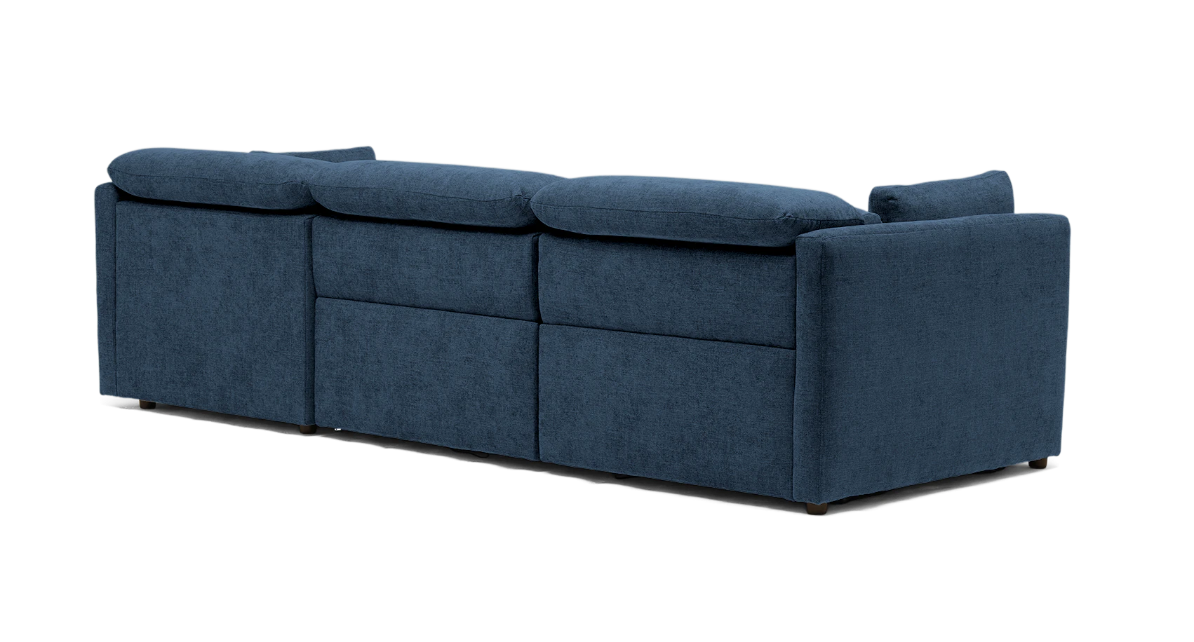 fitz modular reclining sectional milo french blue
