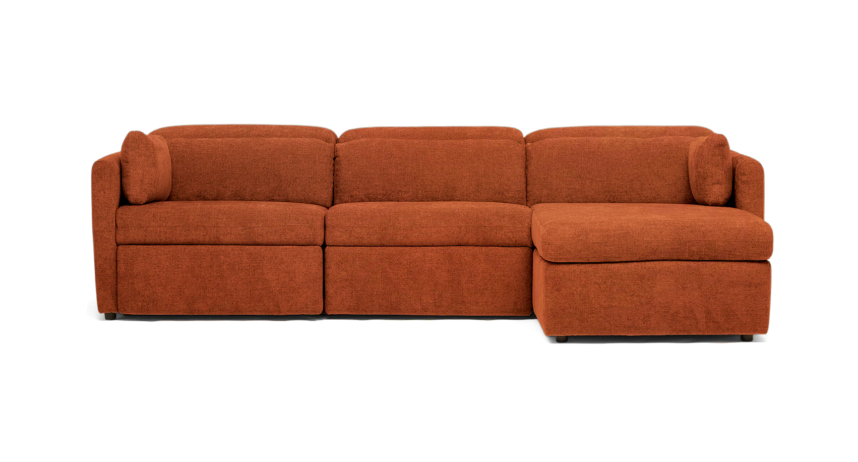 fitz modular reclining sectional plush terra rose