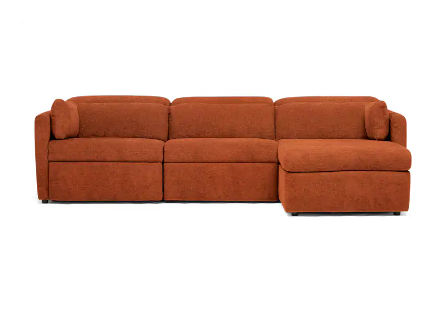 fitz modular reclining sectional plush terra rose