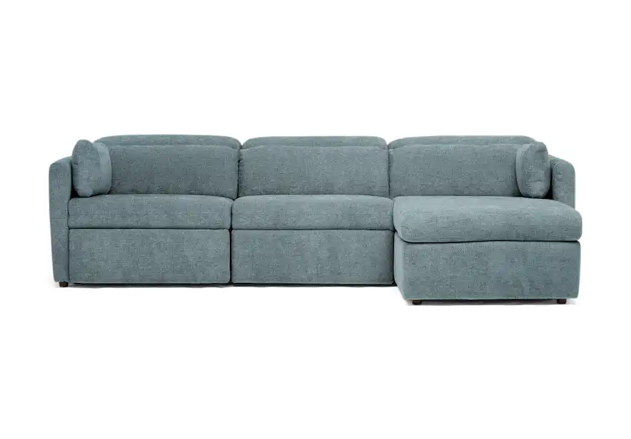 fitz modular reclining sectional plush mist